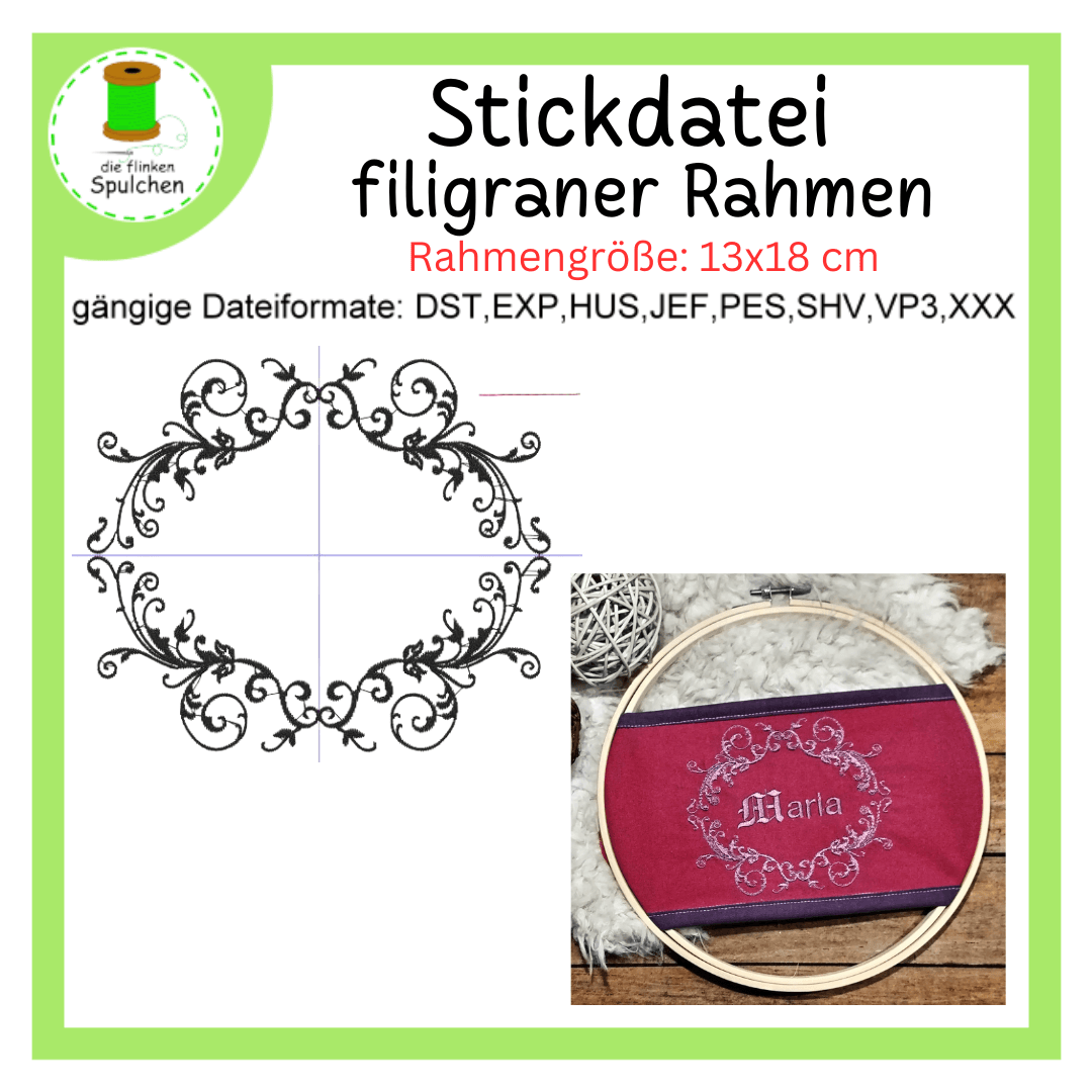 Stickdatei filigraner Rahmen