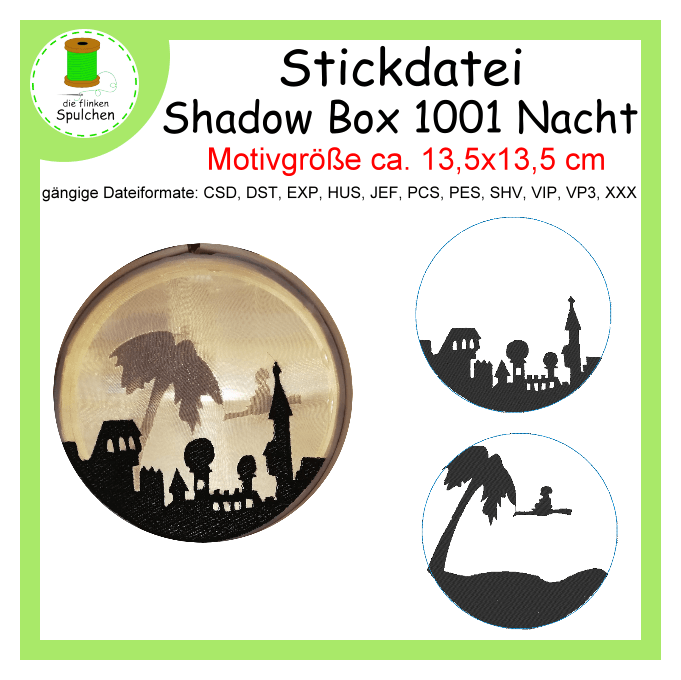 Stickdatei Shadow Box 1001 Nacht