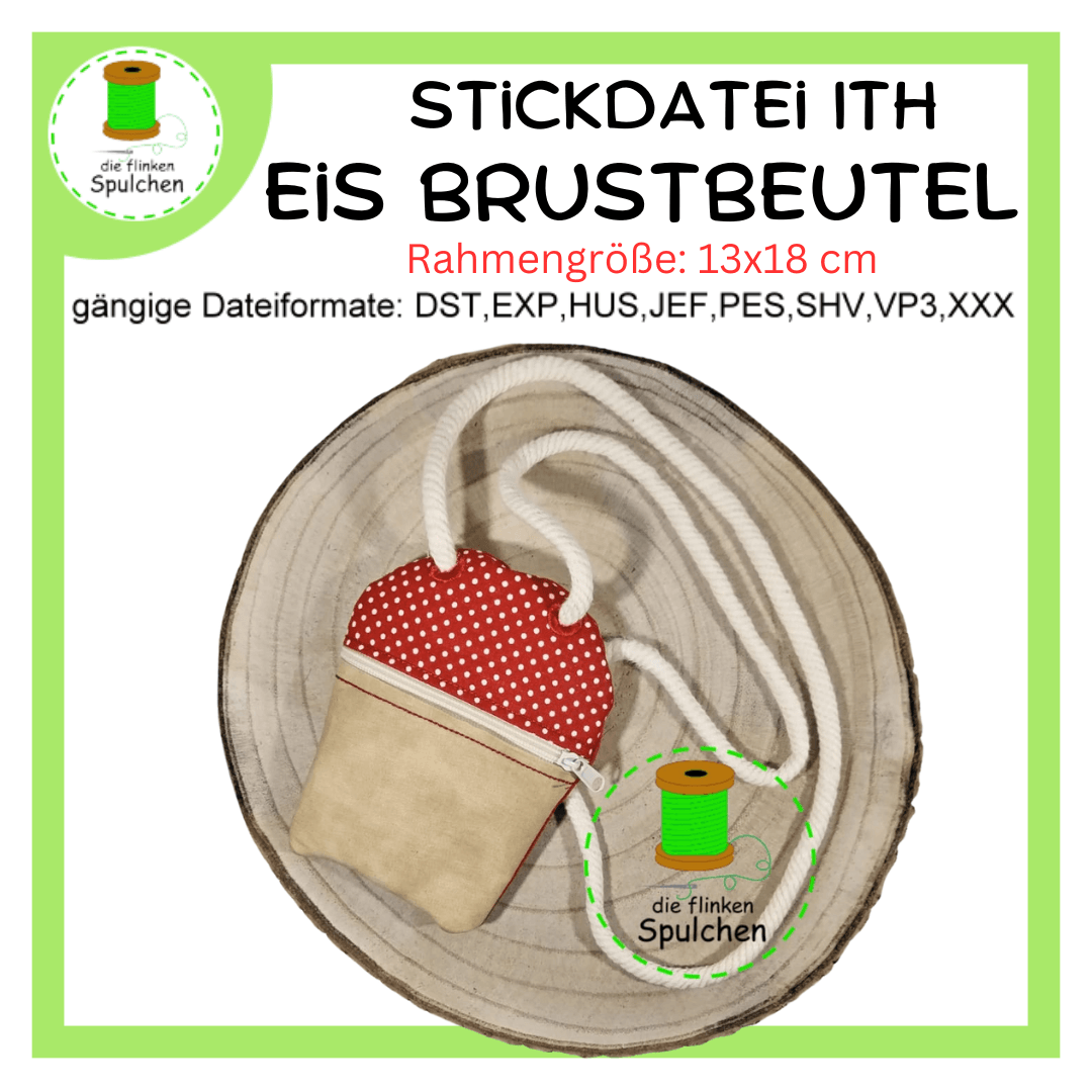 Stickdatei ITH Eis Brustbeutel