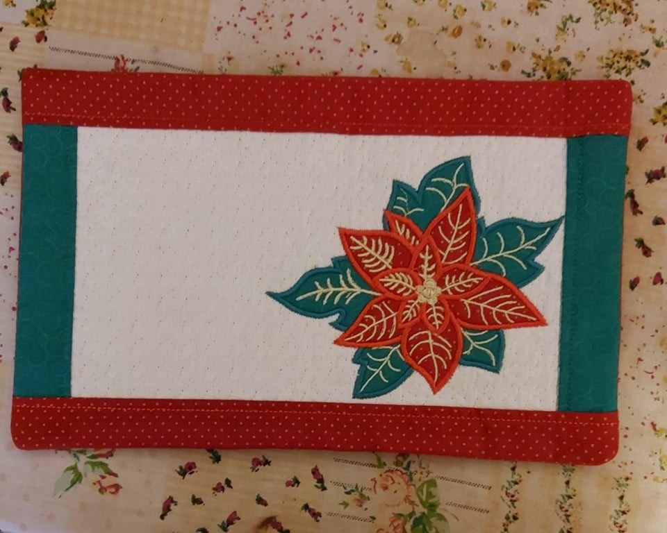 Stickdatei ITH Weihnachtsstern Quilt MugRug