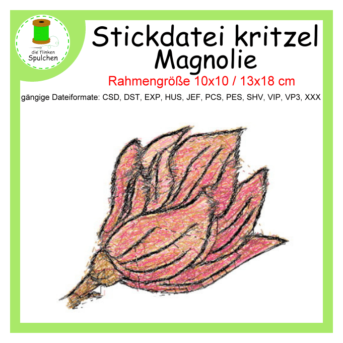 Stickdatei scribble Magnolie