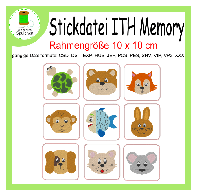 Stickdatei ITH Memory Spiel Set