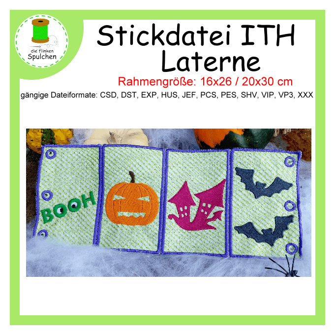 Stickdatei ITH Laterne Halloween