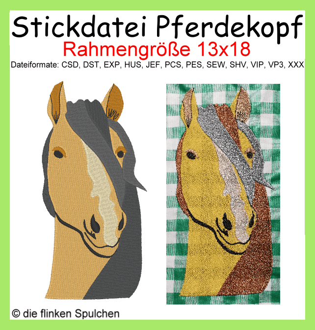 Stickdatei Pferdekopf