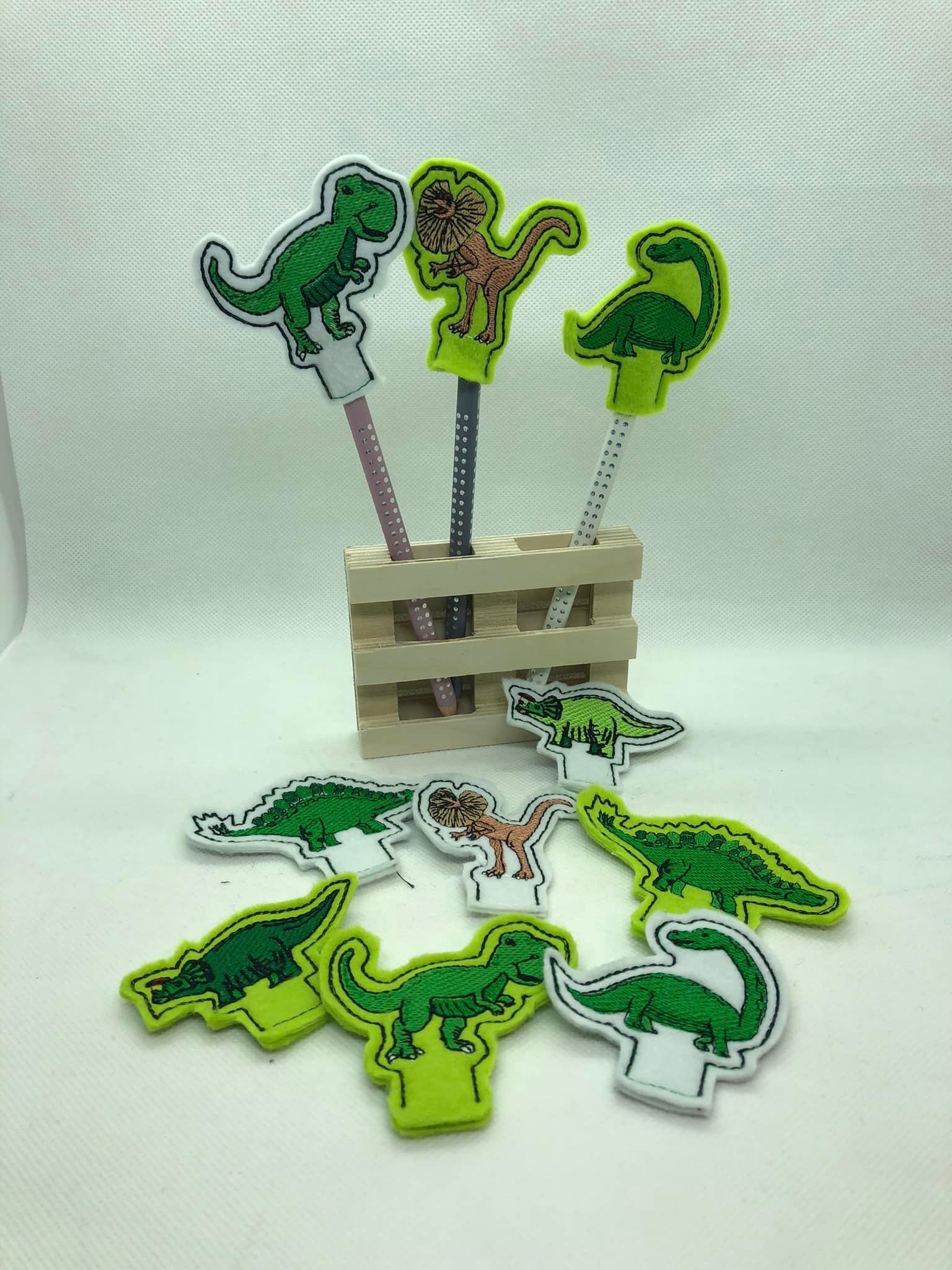 Stickdatei ITH Stifte Topper Dinosaurier