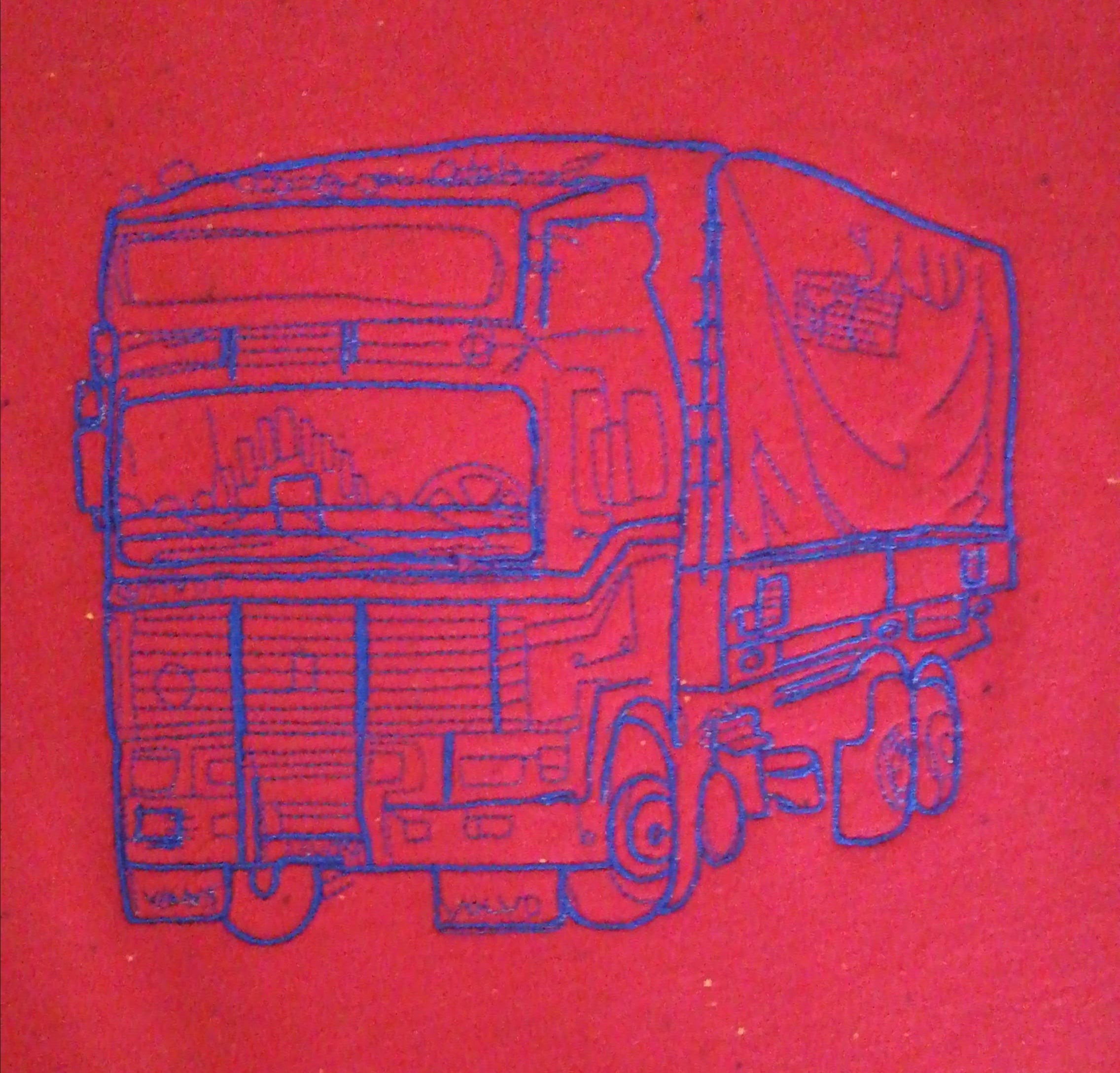 Stickdatei Outline LKW