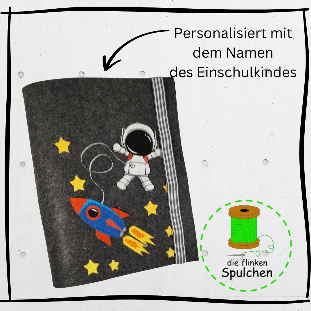 Zeugnismappe „Astronaut & Rakete“ – für kleine Weltentdecker