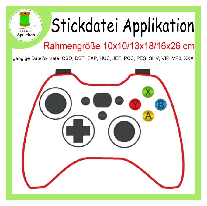 Stickdatei Applikation Spielkonsole