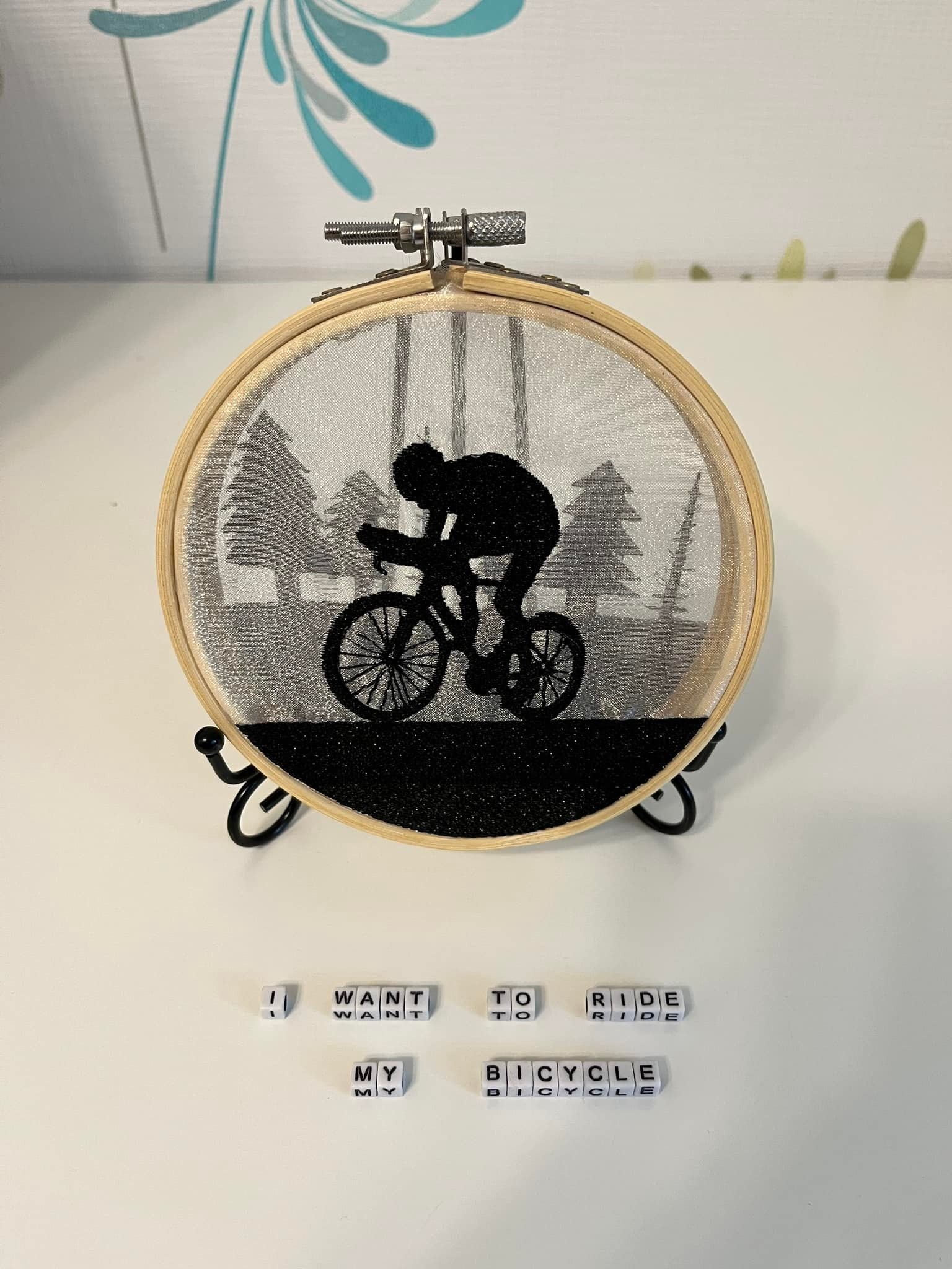 Stickdatei Shadow Box Fahrrad