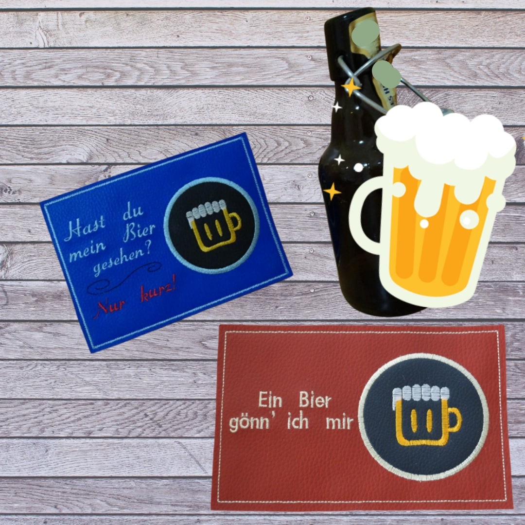 Stickdatei ITH MugRug Set Bier