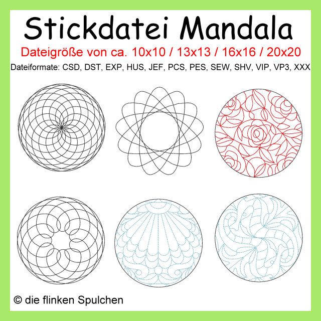 Stickdatei Mandala Set 1