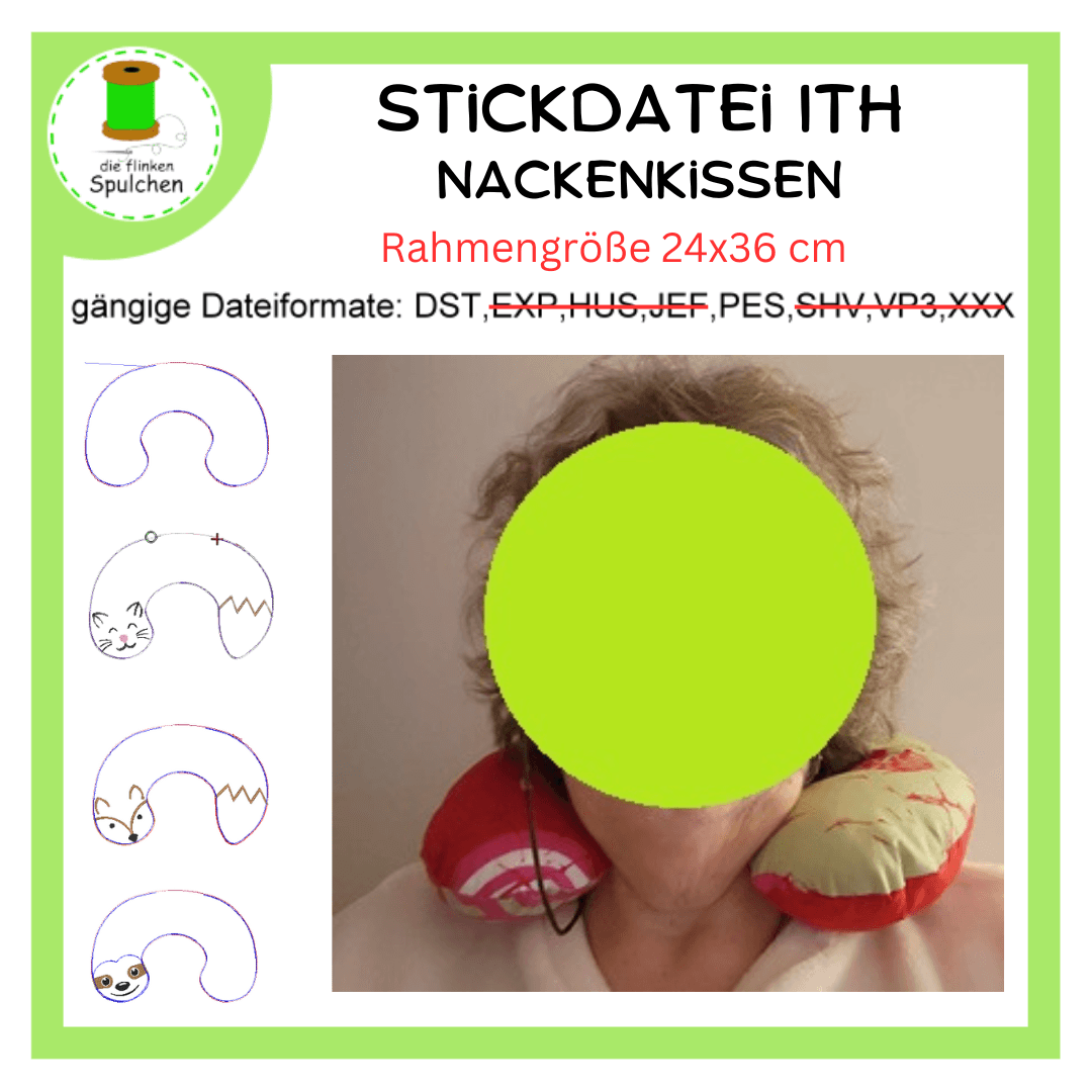 Stickdatei ITH Nackenkissen