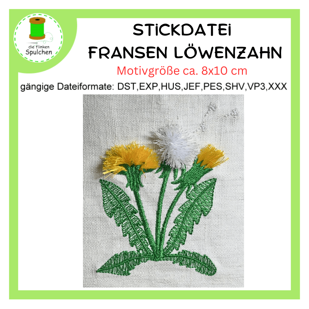 Stickdatei Fransen Löwenzahn / Pusteblume