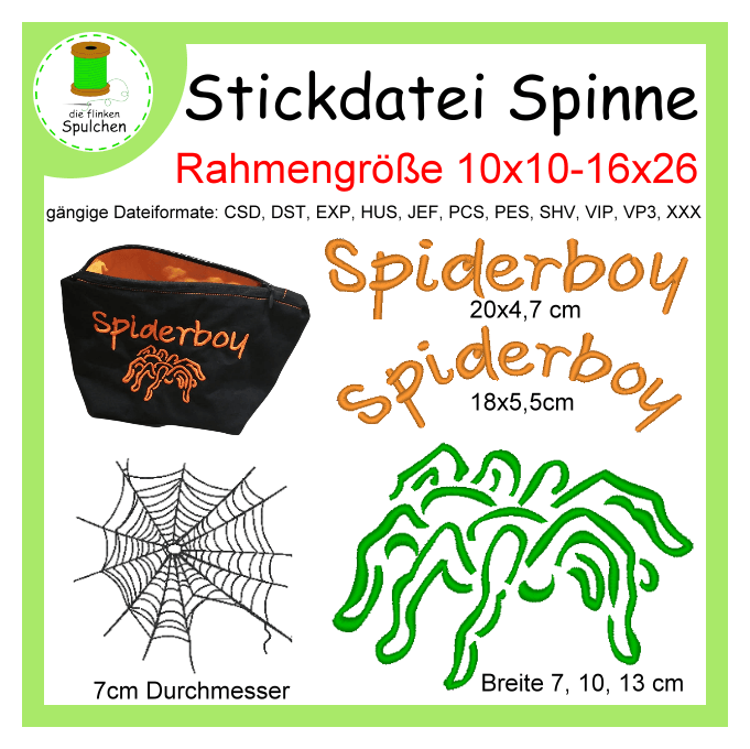 Stickdatei Spinne