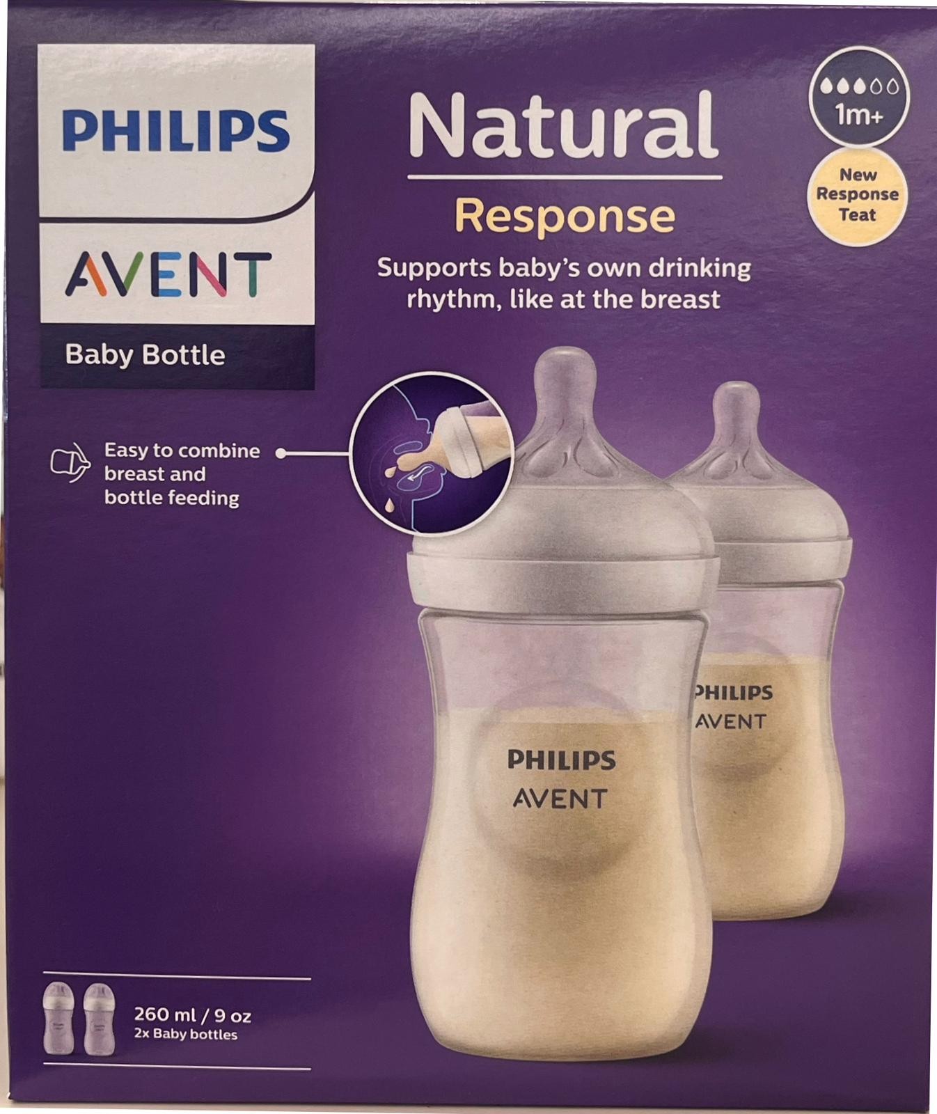 Philips Avent Natural Response Babyflasche 1M+260ml 2er Pack