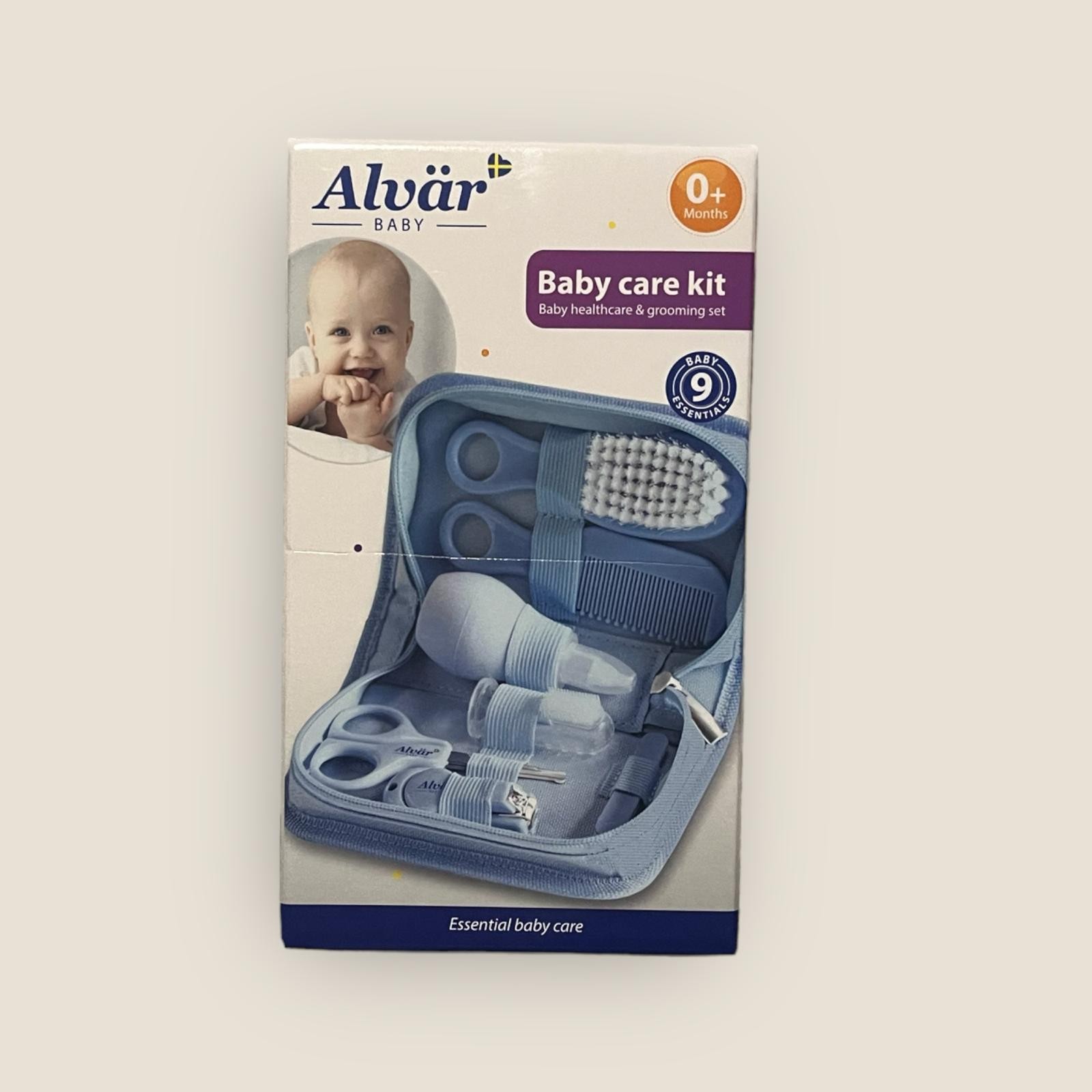 Alvär Babypflege Set Neugeborene 7 Teilige Nagelknipser Nasensauger Babyzahnbürste Babyschere Baby Kamm Schmirgelbretter Babybürste