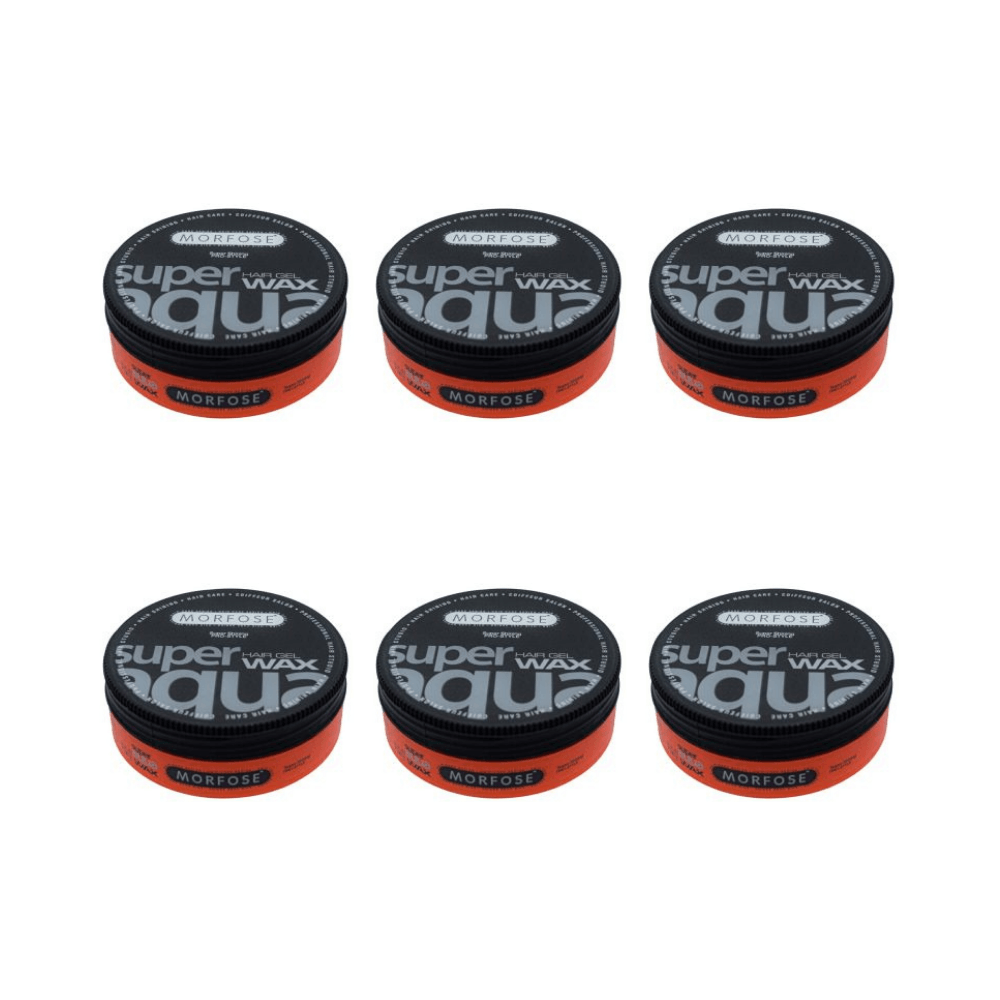 Morfose Super Aqua Gel Haarwachs 175 ml - 6 er Set 