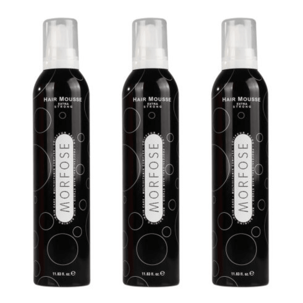 Morfose Extra Strong Haarmousse 350 ml - 3 er Set