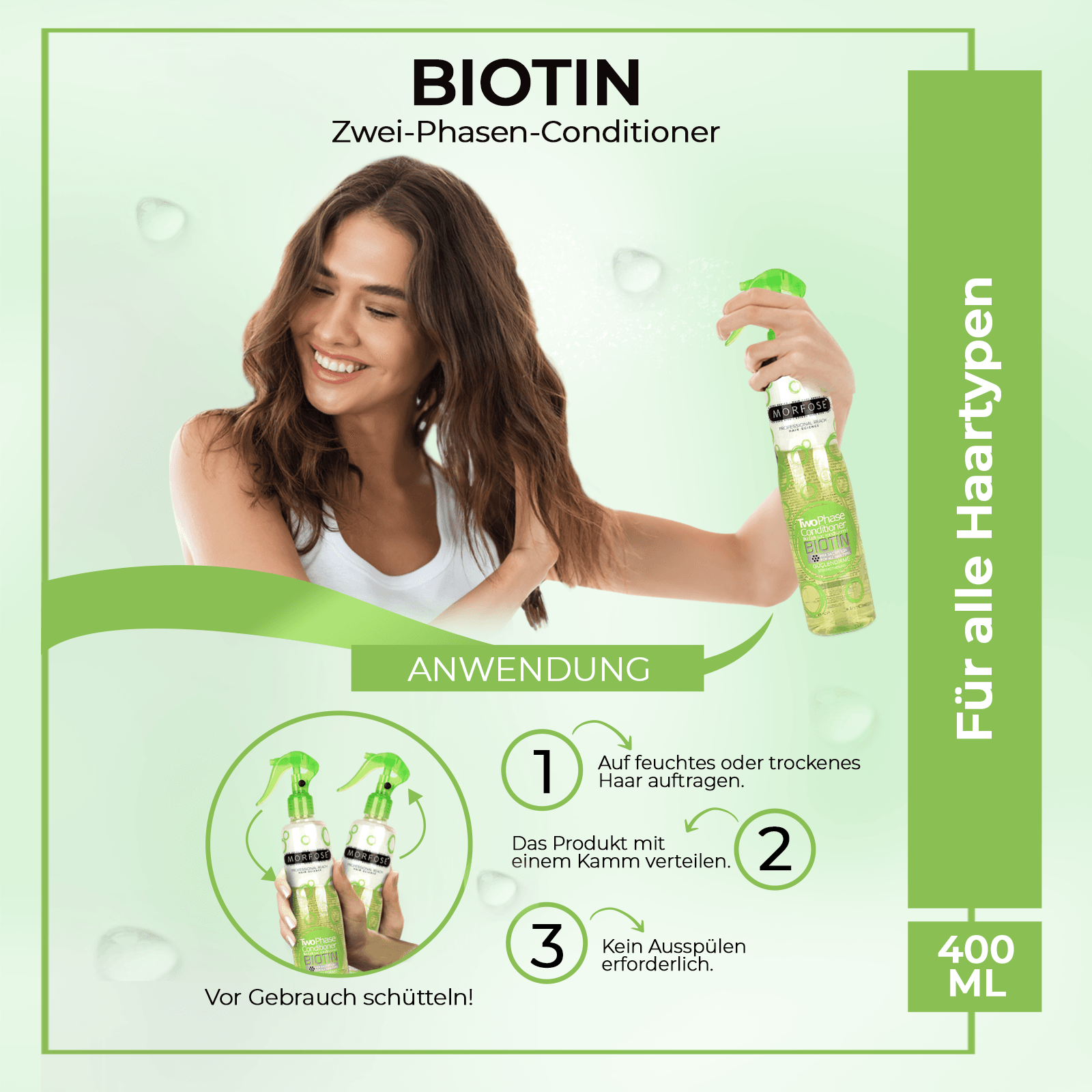 Morfose Biotin 2 Phase Hair Conditioner Spray 400 ml