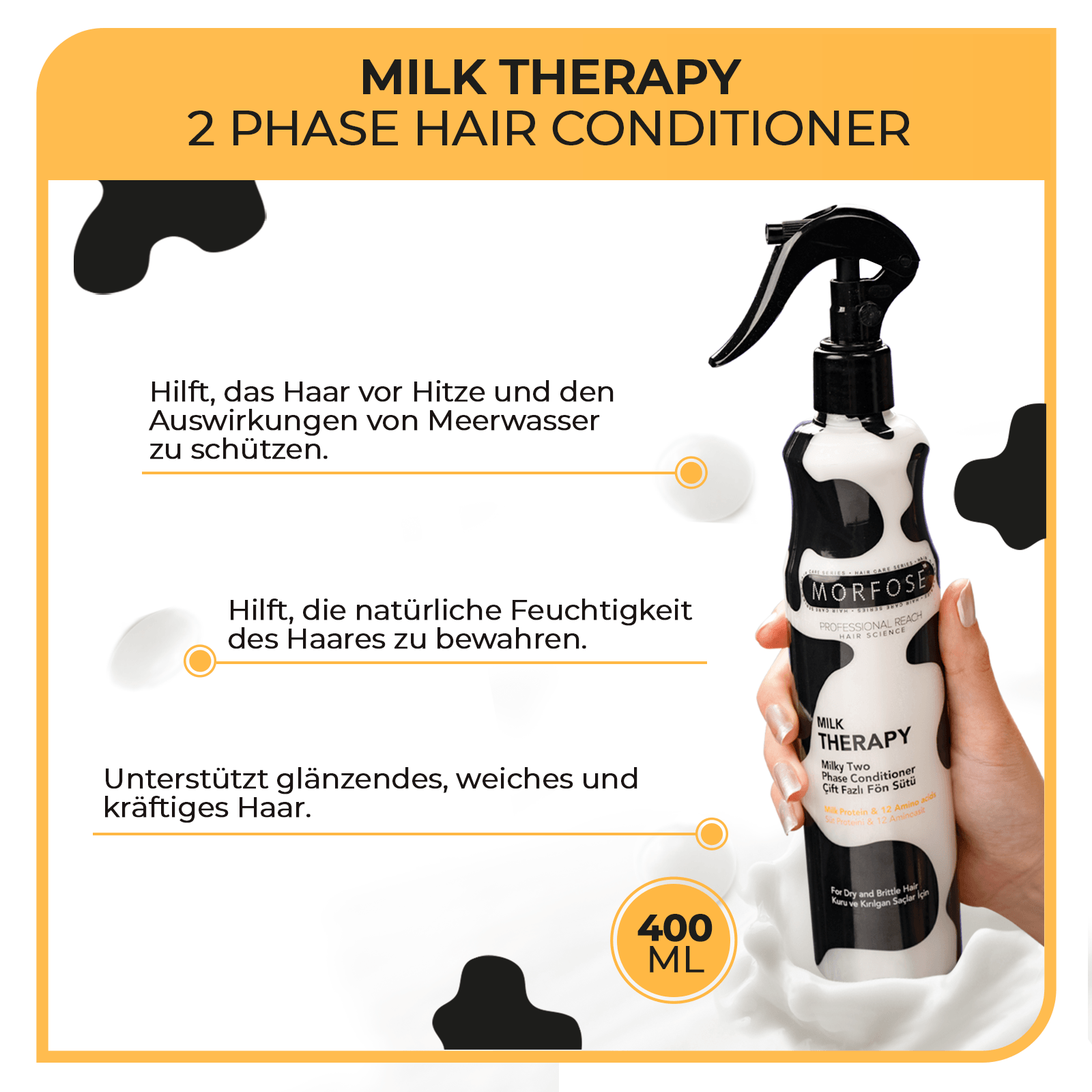 Morfose Milk Therapy 2 Phase Hair Conditioner Spray 400 ml