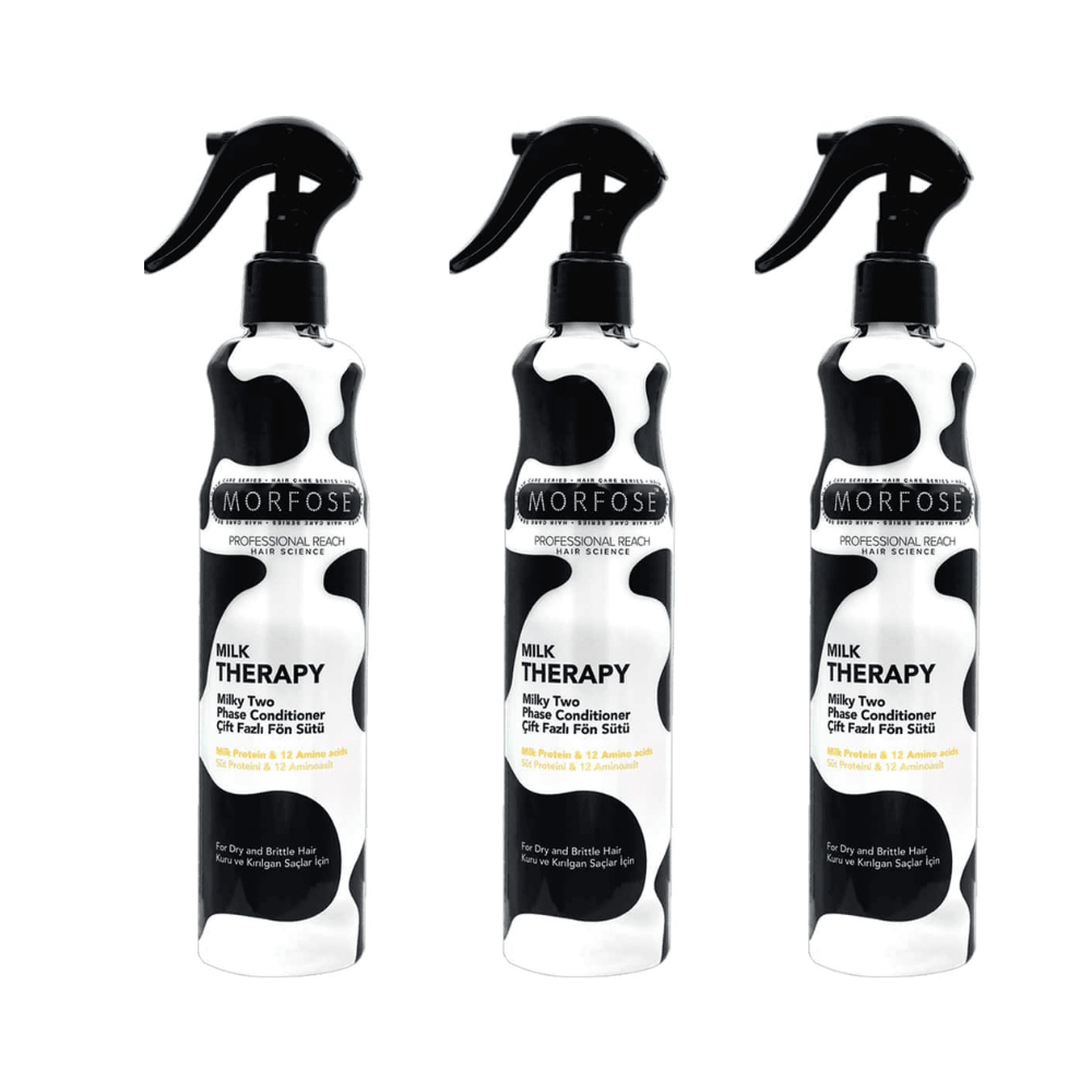 Morfose Milk Therapy 2 Phase Hair Conditioner Spray 400 ml - 3 er Set