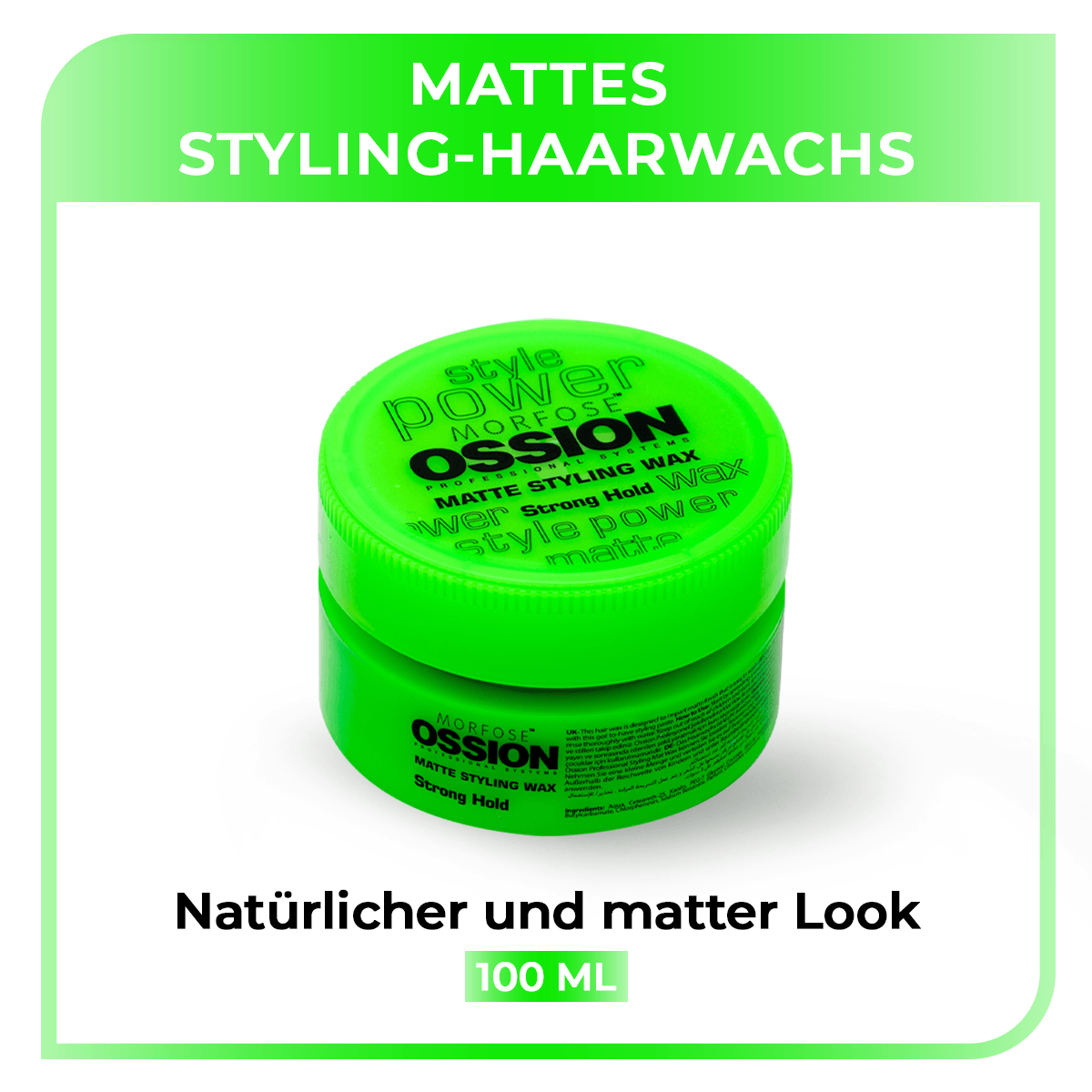 Morfose Ossion Matte Styling Haarwachs 100 ml