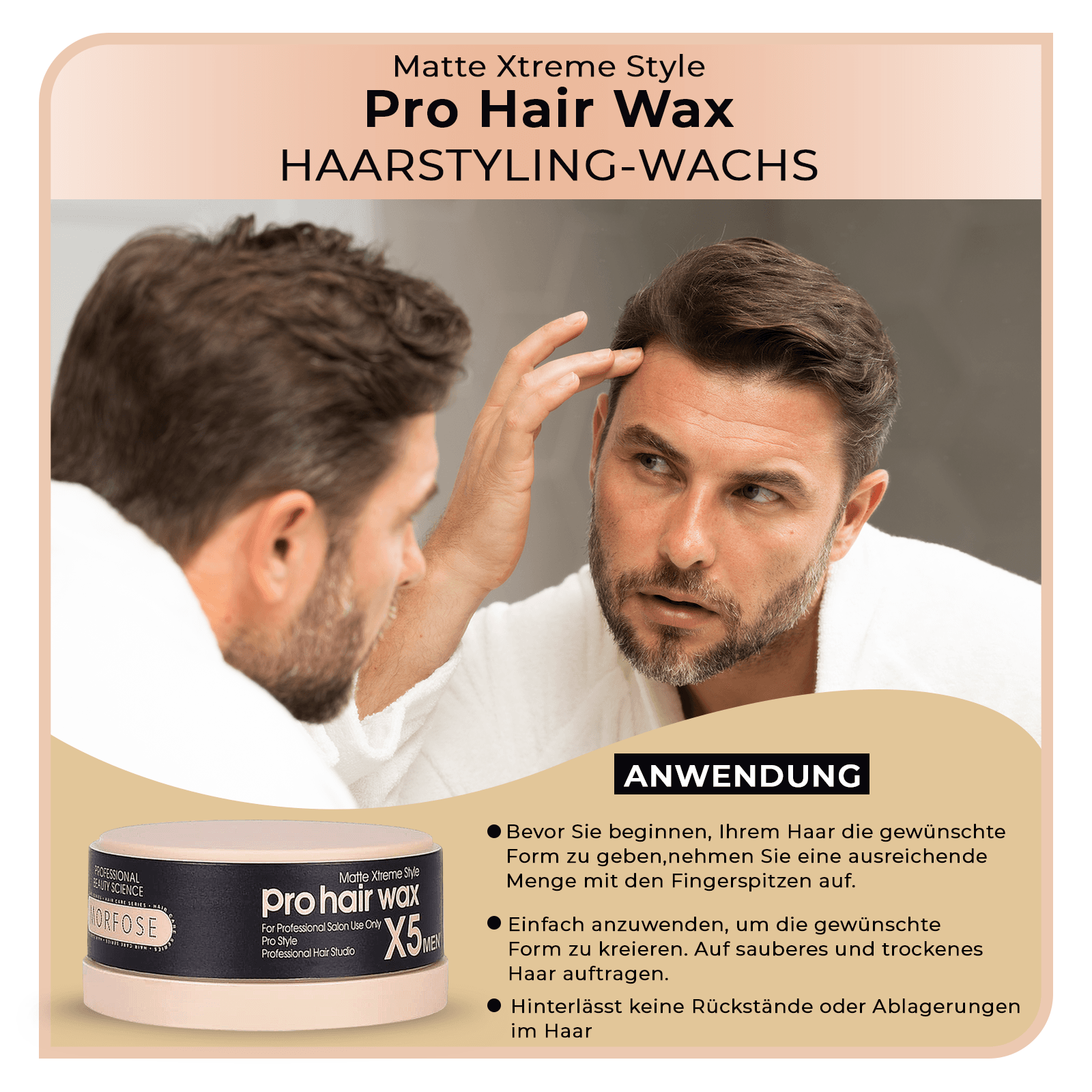Morfose Matte Xtreme Style X5 Pro Haarwachs 150ml