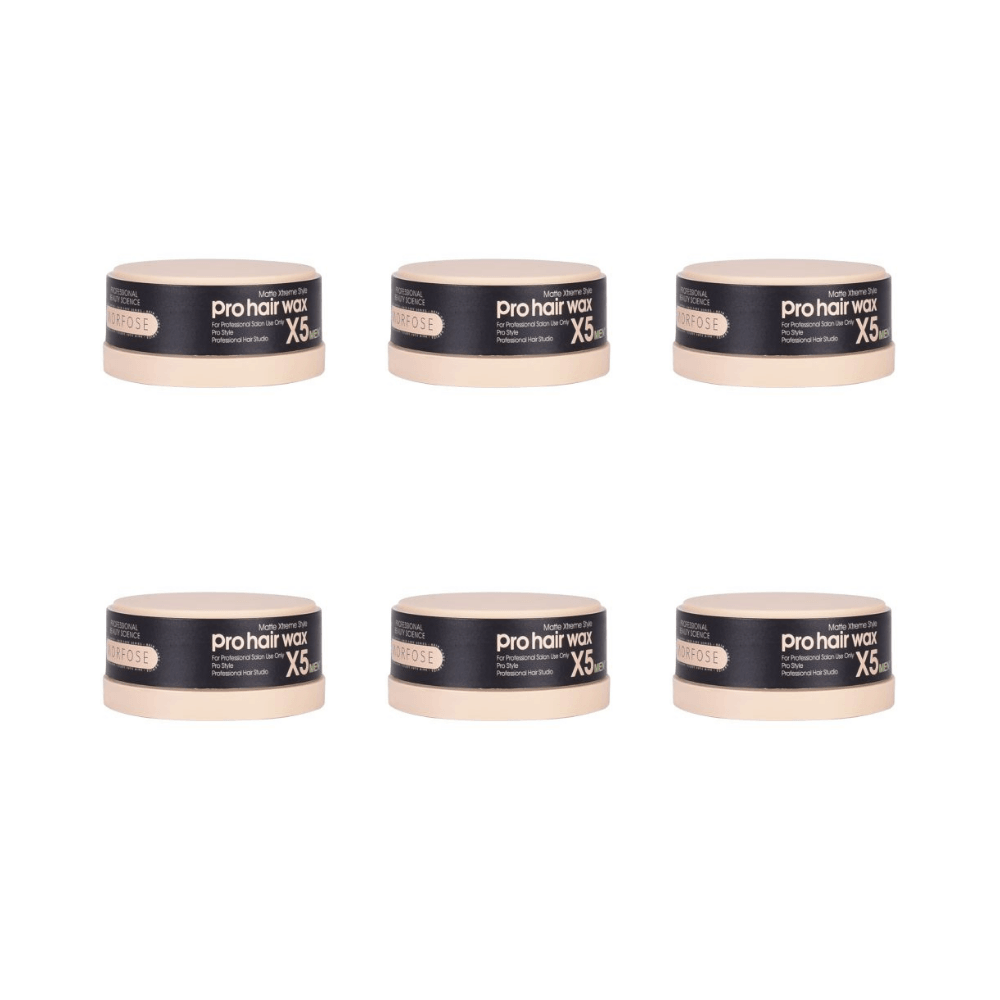 Morfose Matte Xtreme Style X5 Pro Haarwachs 150ml - 6 er Set 