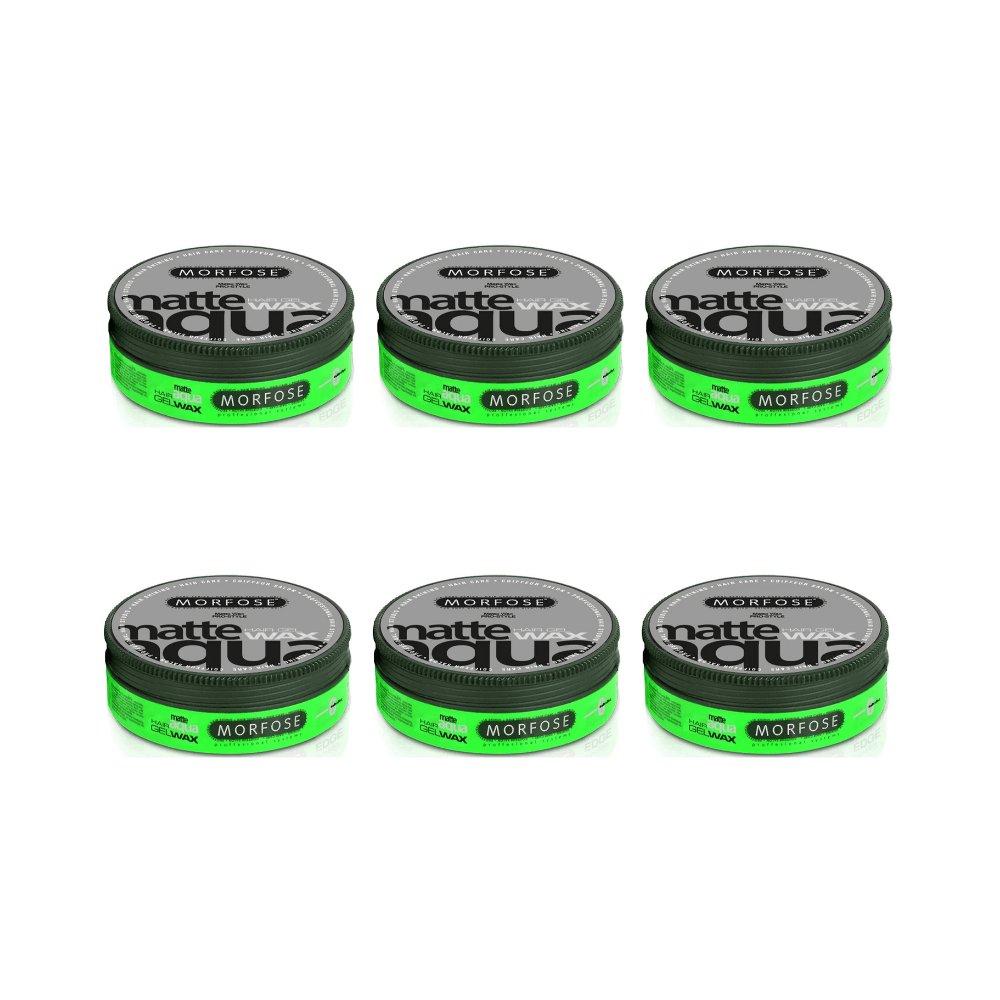 Morfose Matte Aqua Gel Haarwachs 175 ml - 6 er Set 