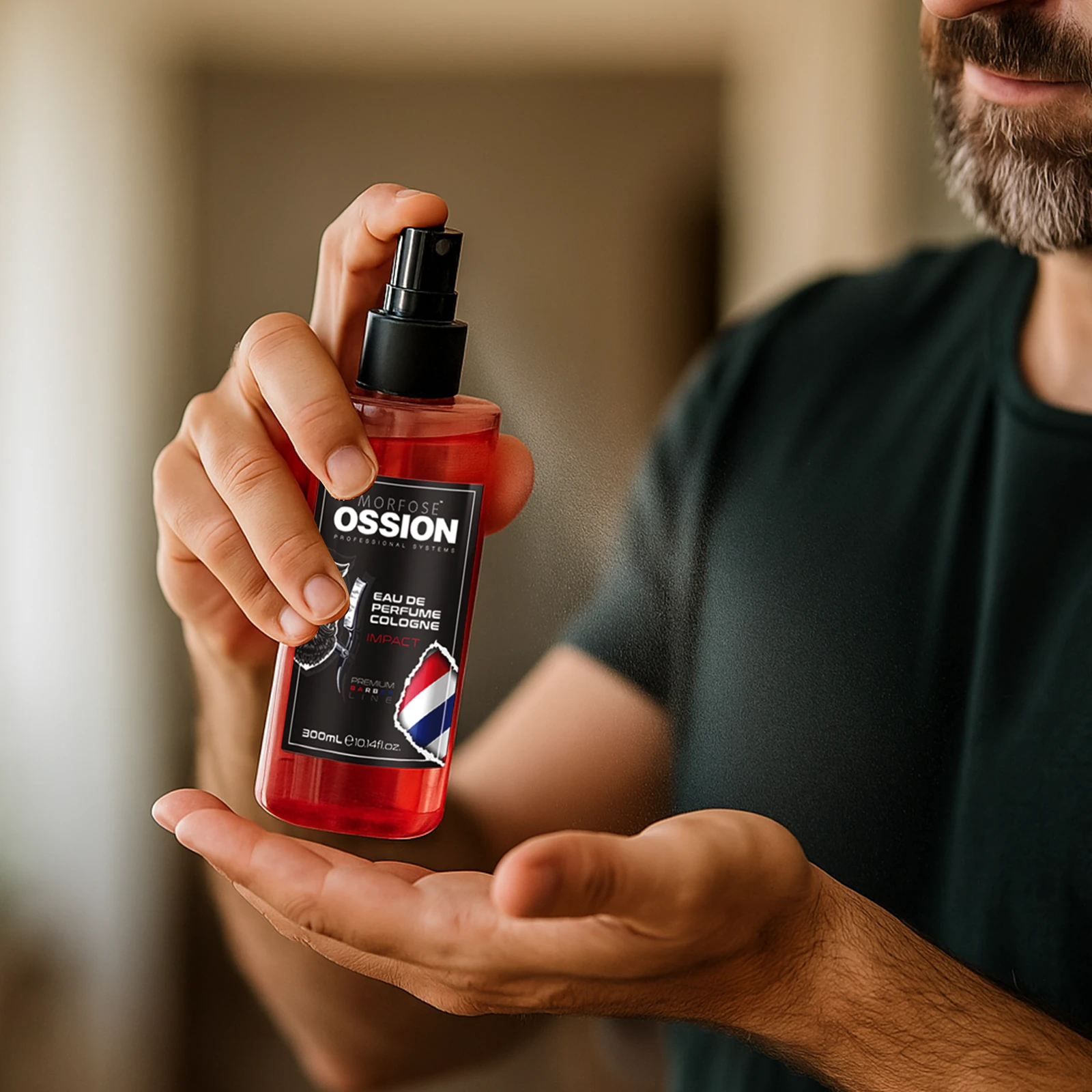 Morfose Ossion Premium Barber Line Eau De Cologne Spray Impact 300 ml