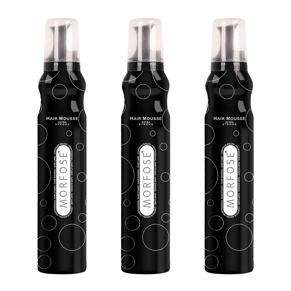 Morfose Extra Strong Haarmousse 200 ml - 3 er Set