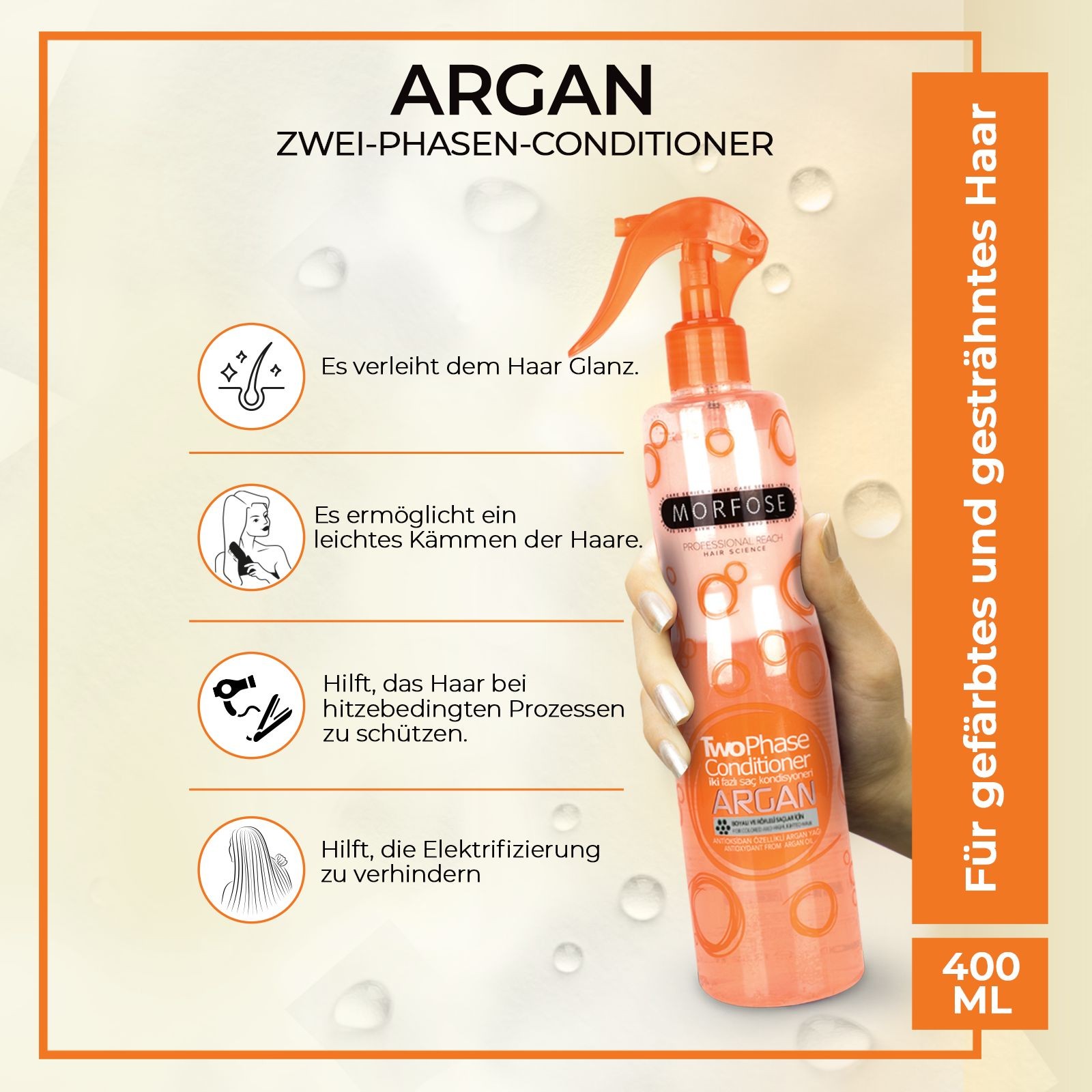 Morfose Argan 2 Phase Hair Conditioner Spray 400 ml