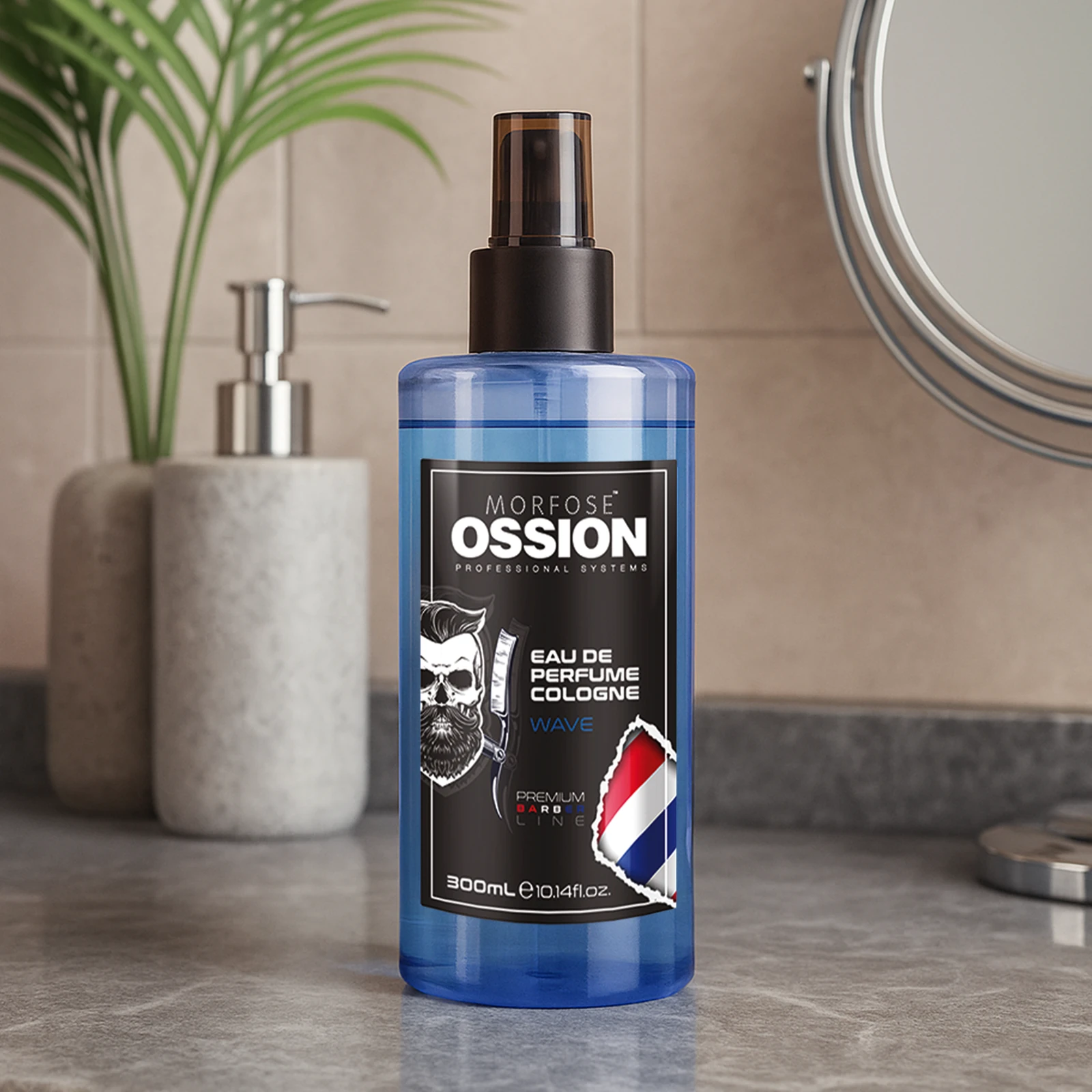 Morfose Ossion Premium Barber Line Eau De Cologne Spray Wave 300 ml