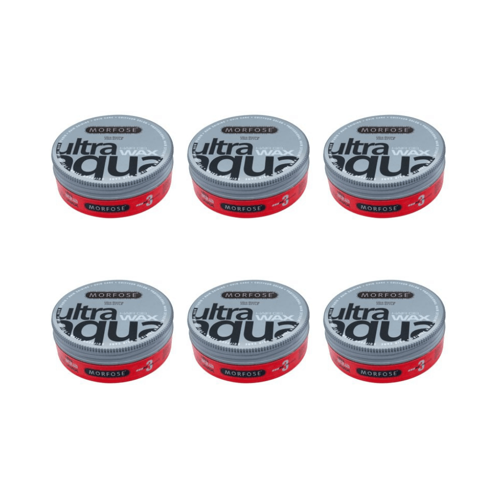 Morfose Ultra Aqua Gel Haarwachs 175 ml - 6 er Set