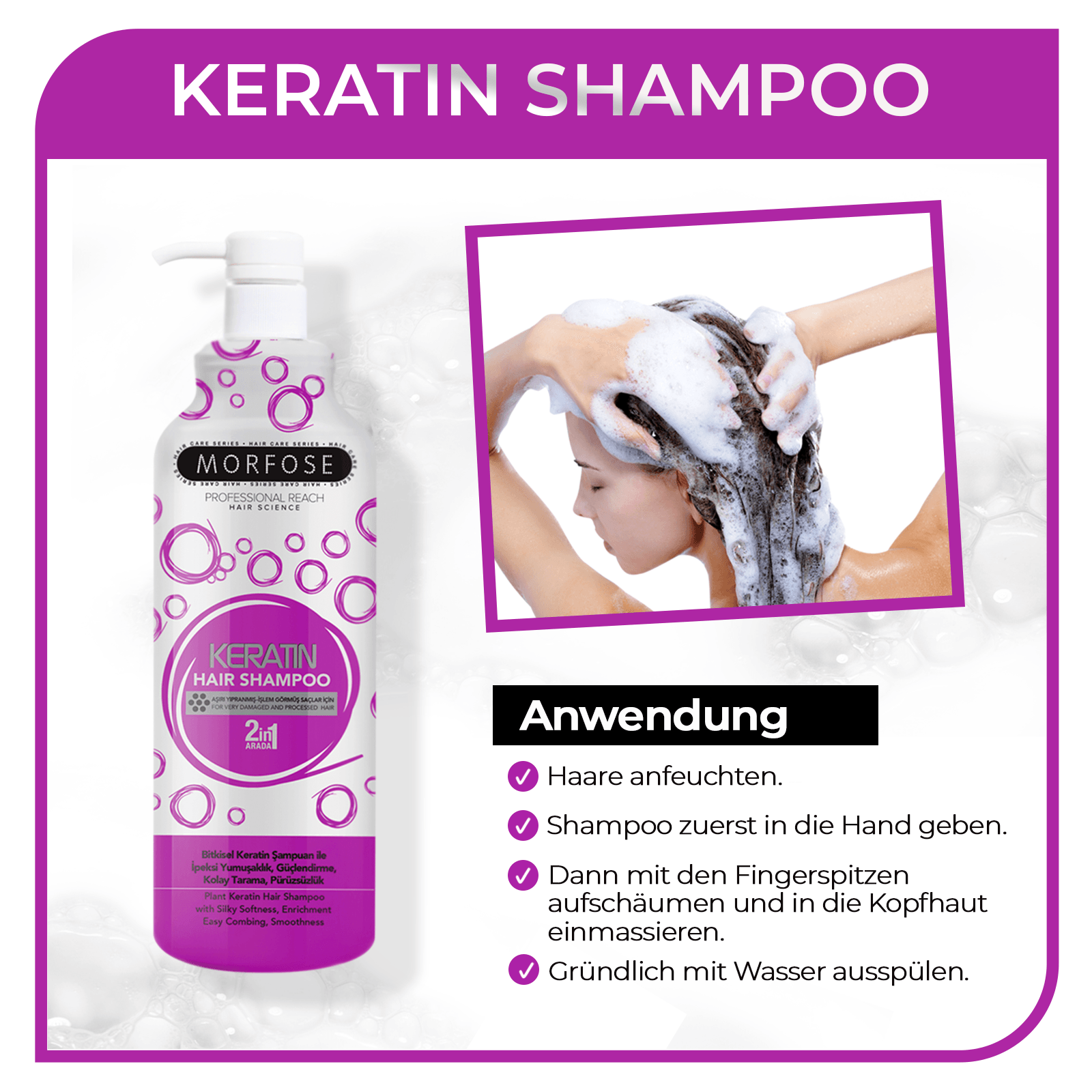 Morfose Keratin Shampoo 1000 ml