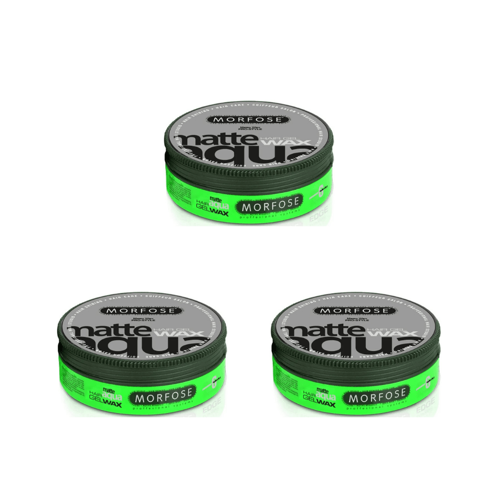 Morfose Matte Aqua Gel Haarwachs 175 ml - 3 er Set 