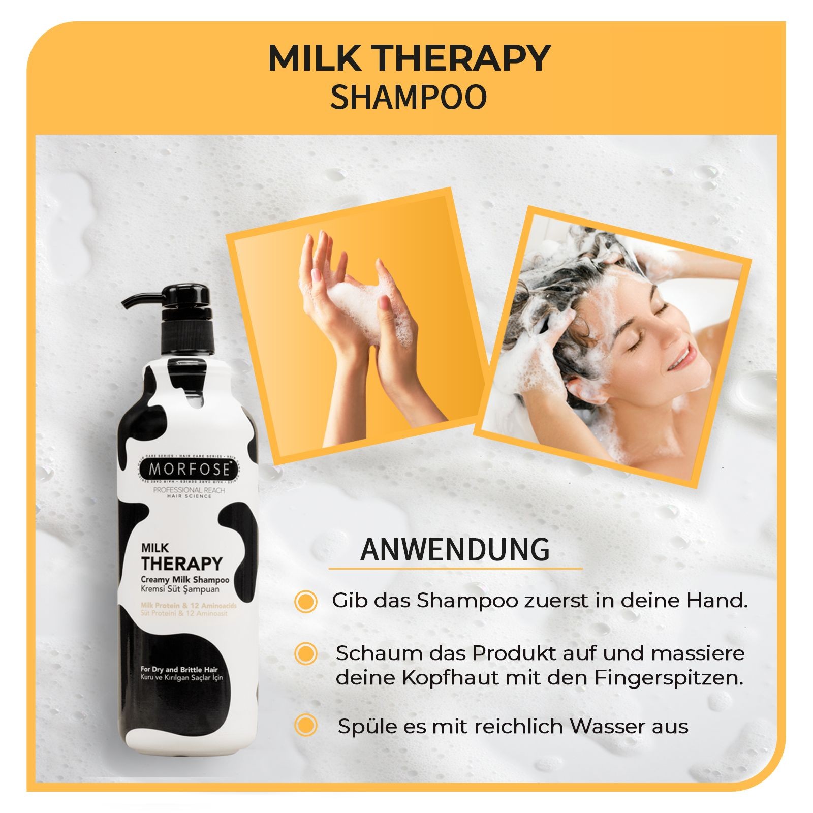 Morfose Milk Therapy Creamy Shampoo 1000 ml
