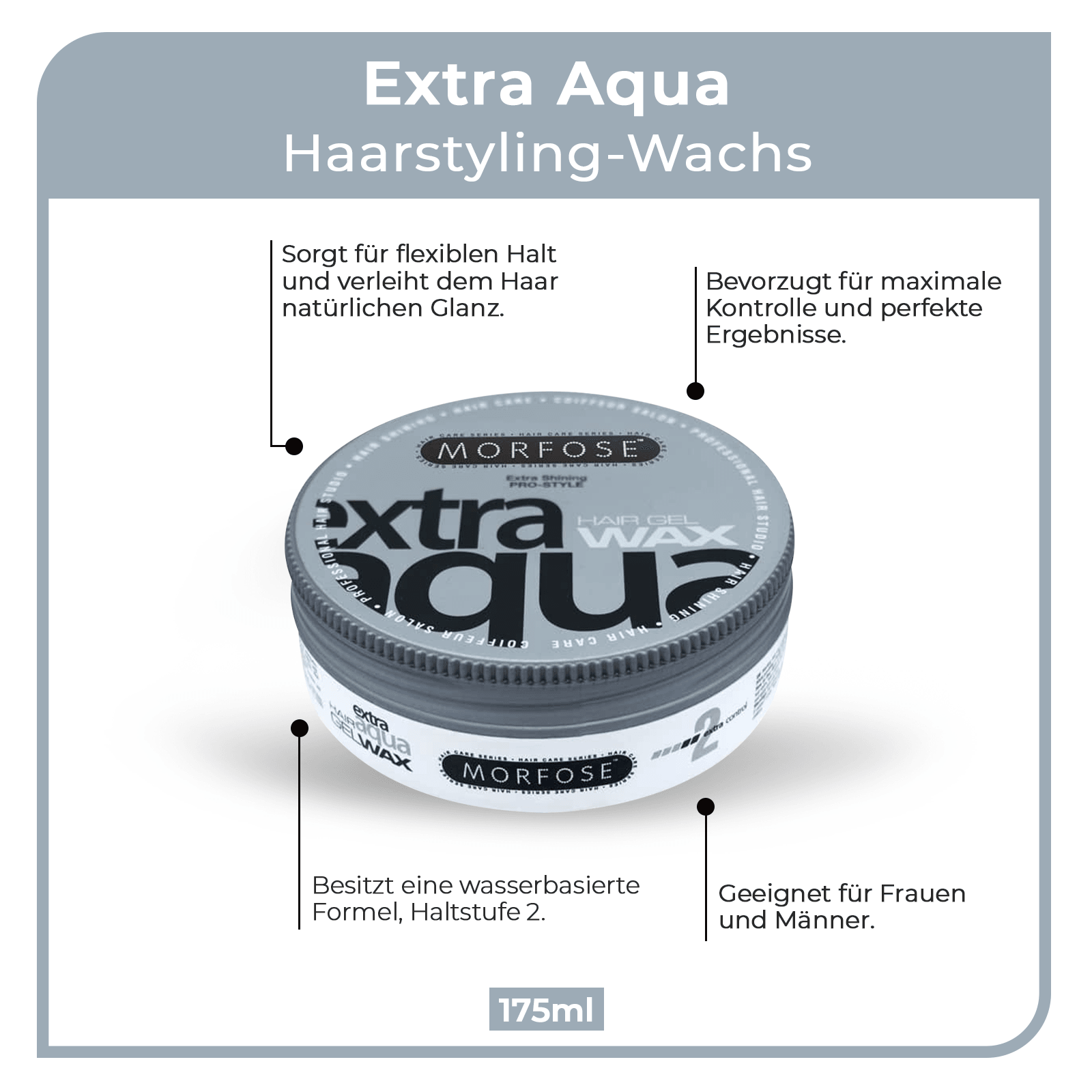 Morfose Extra Aqua Gel Haarwachs 175 ml