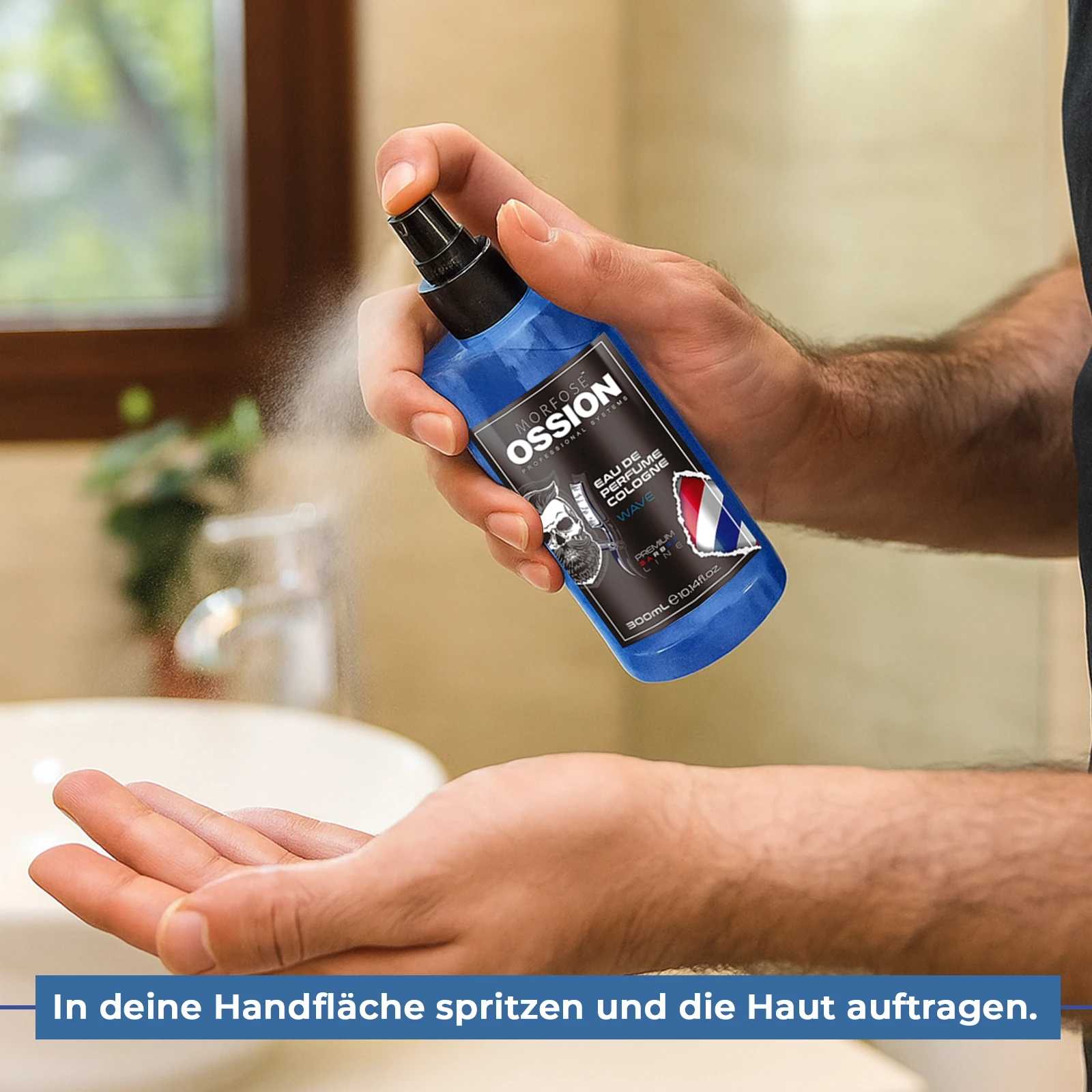 Morfose Ossion Premium Barber Line Eau De Cologne Spray Wave 300 ml