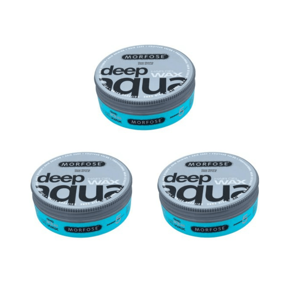 Morfose Deep Aqua Gel Haarwachs 175 ml - 3 er Set 