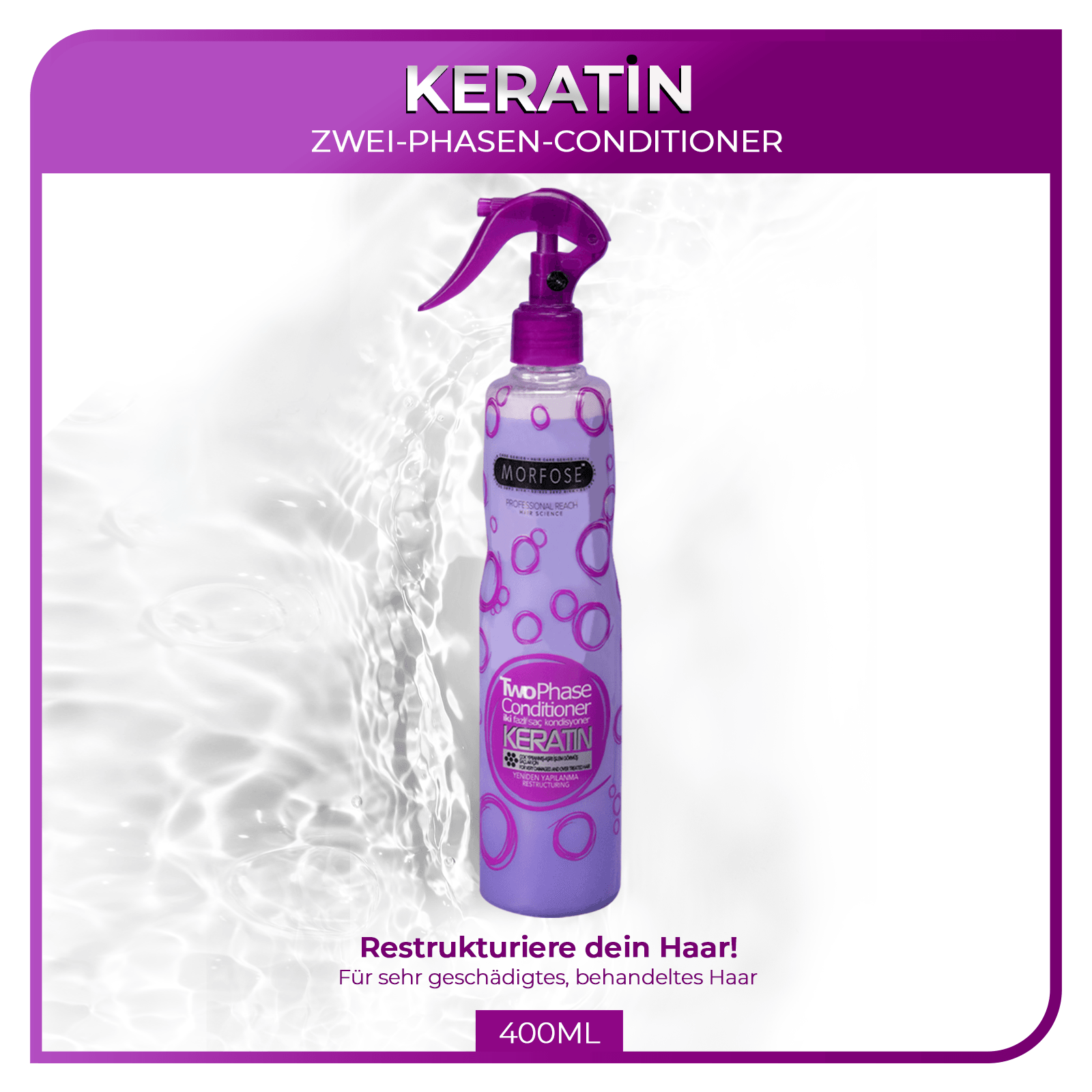 Morfose Keratin 2 Phase Hair Conditioner Spray 400 ml