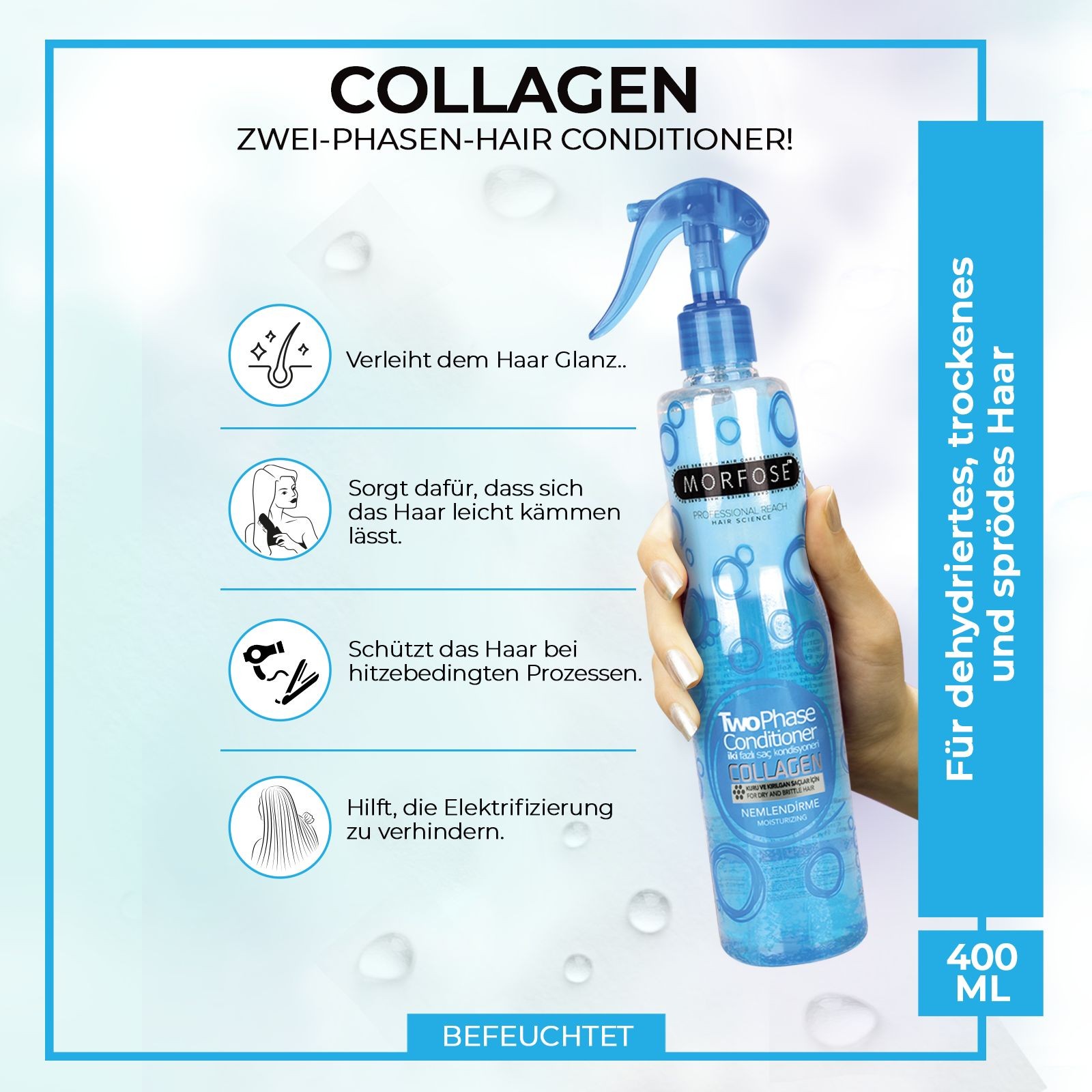 Morfose Collagen 2 Phase Hair Conditioner Spray 400 ml