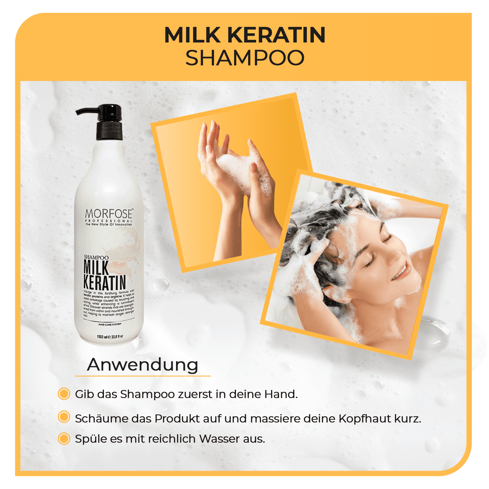 Morfose Milk Keratin Shampoo 1000 ml