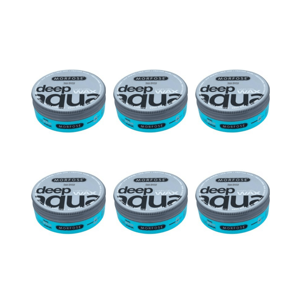 Morfose Deep Aqua Gel Haarwachs 175 ml - 6 er Set 