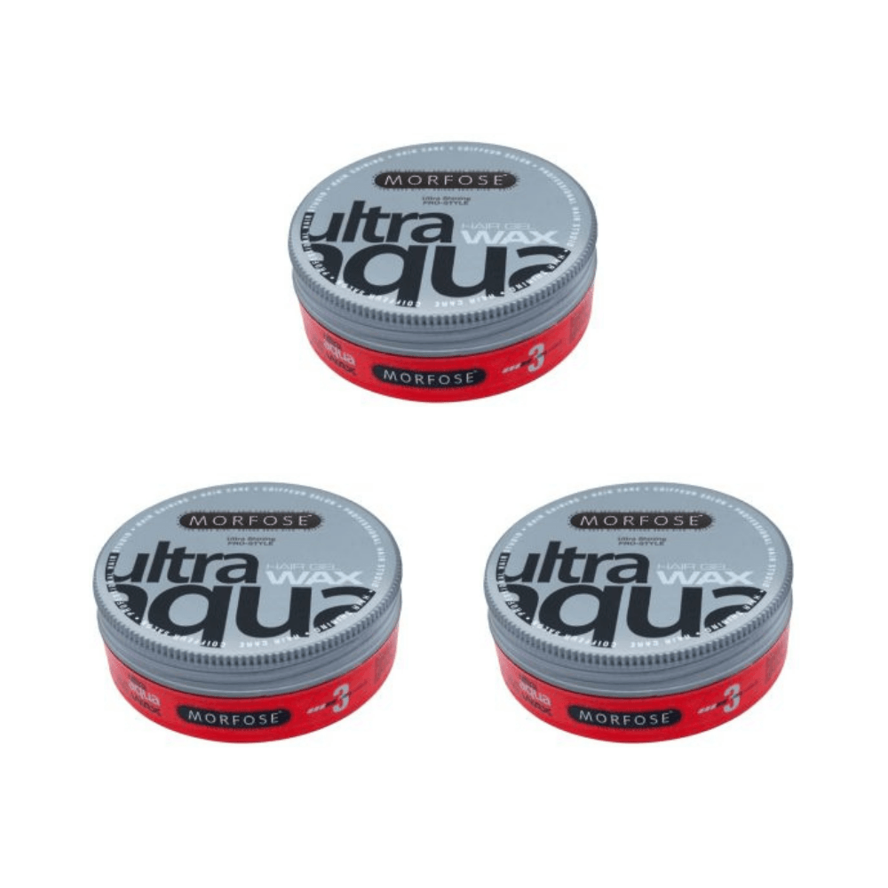 Morfose Ultra Aqua Gel Haarwachs 175 ml - 3 er Set 