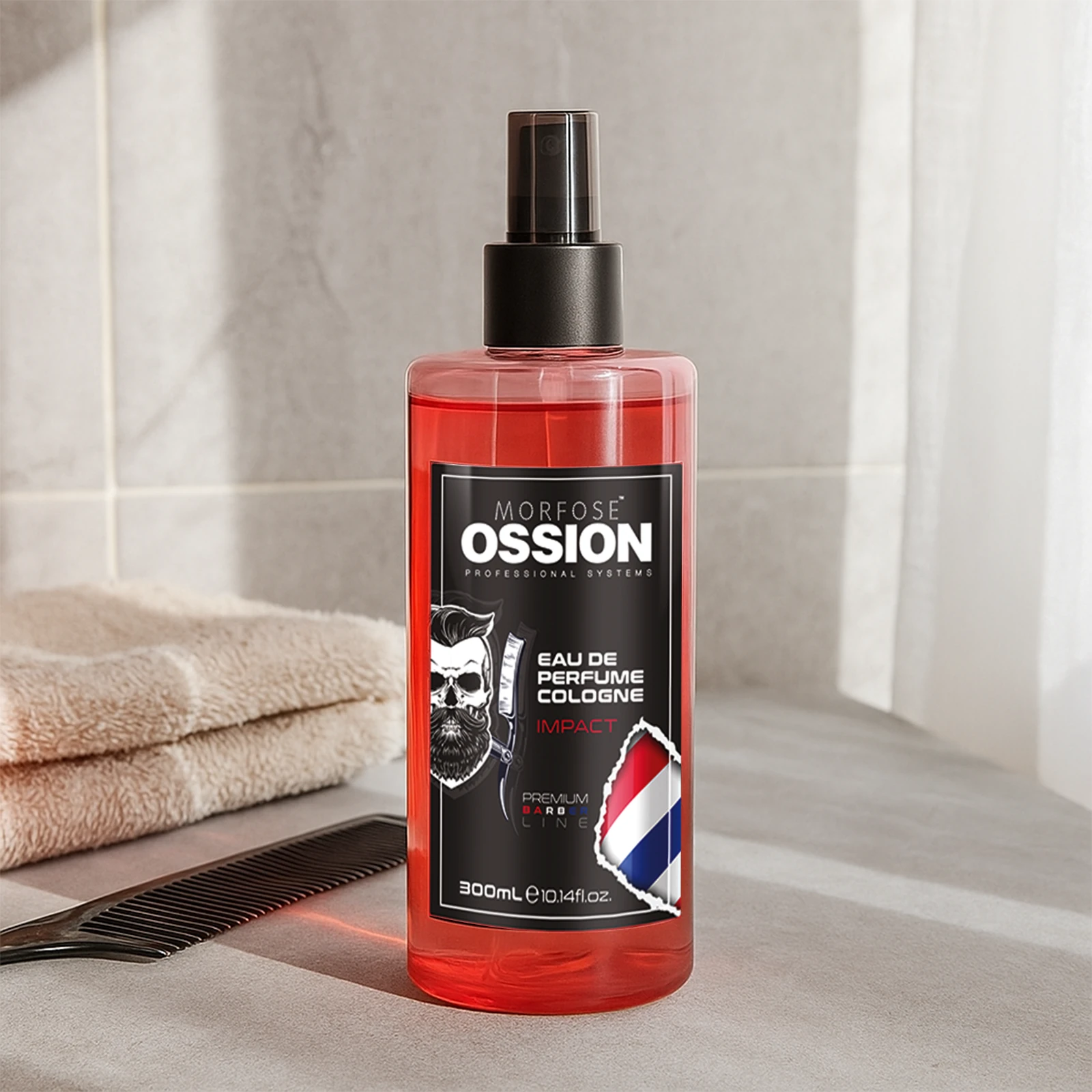 Morfose Ossion Premium Barber Line Eau De Cologne Spray Impact 300 ml