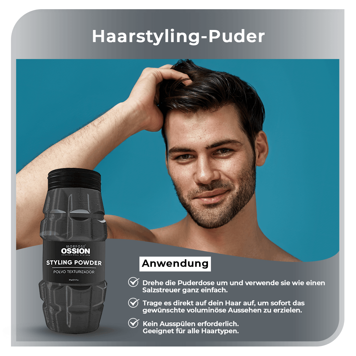 Morfose Ossion Premium Barber Line Hair Styling Powder Haarwachs 20 g