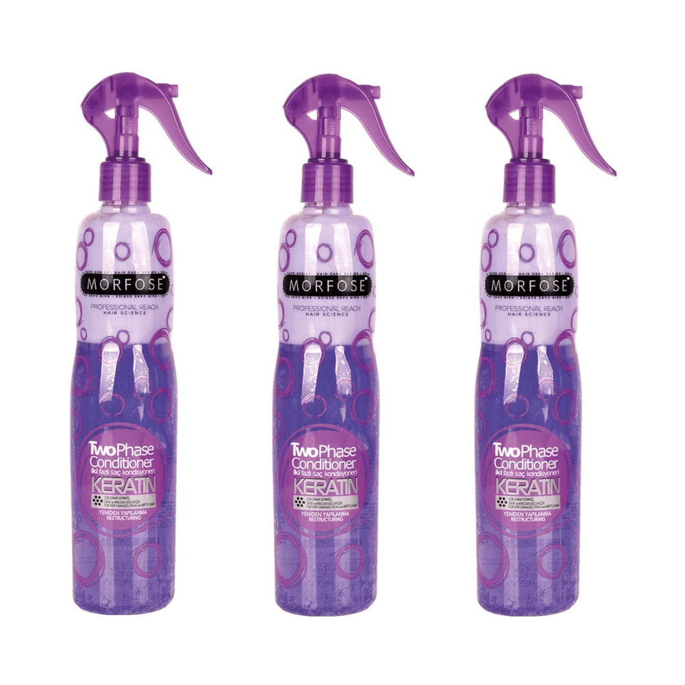 Morfose Keratin 2 Phase Hair Conditioner Spray 400 ml - 3 er Set