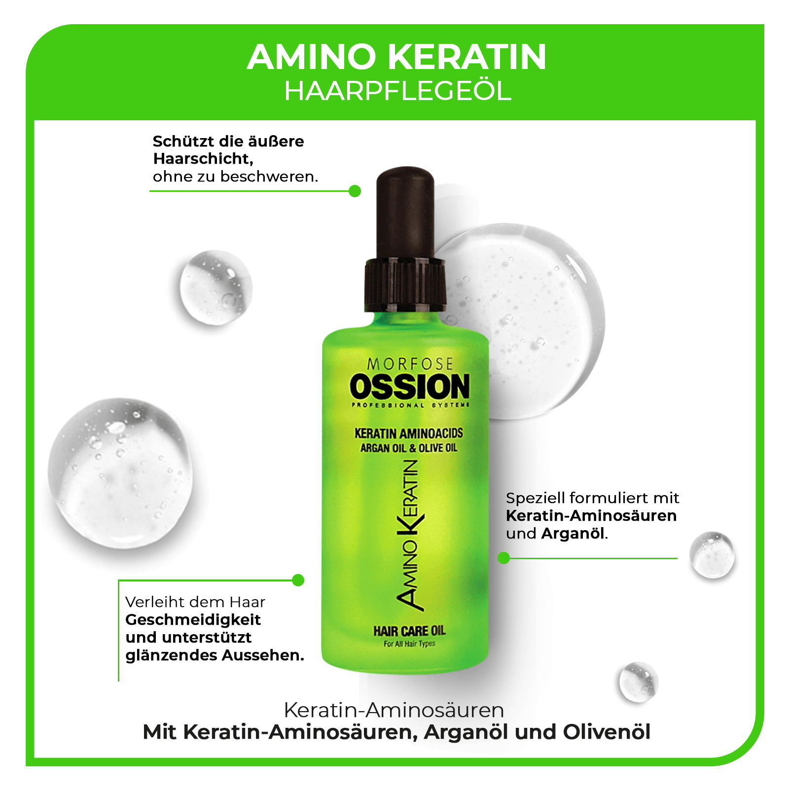 Morfose Ossion Amino Keratin Haaröl 100 ml