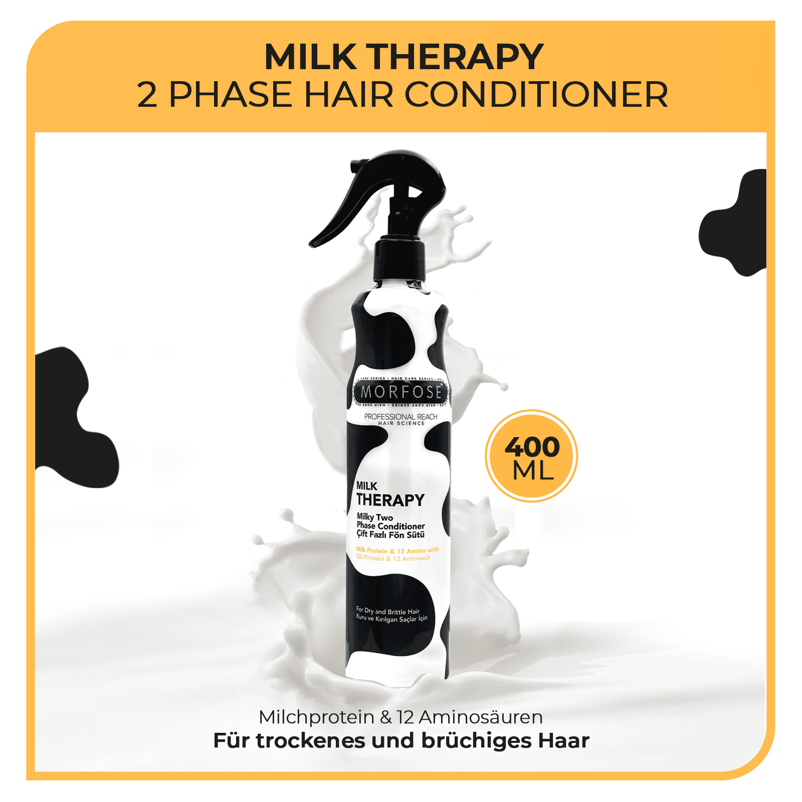 Morfose Milk Therapy 2 Phase Hair Conditioner Spray 400 ml